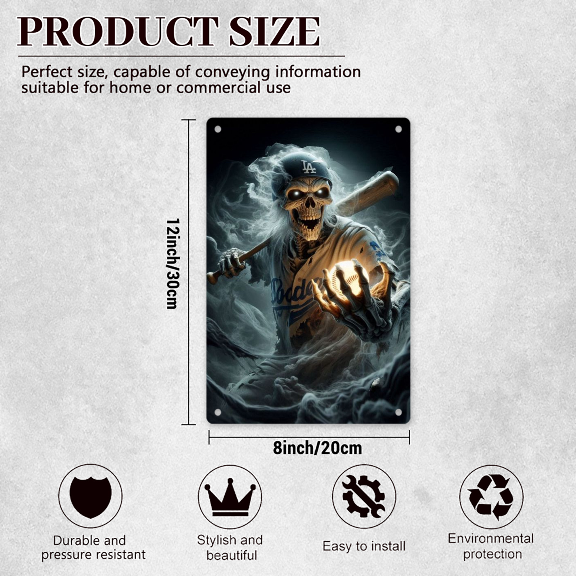  8x12inch Vertical Aluminum Sign - Durable Fade-Resistant Indoor/Outdoor Safety & Information Plaque For Office, Hotel, Restaurant, Bar, Public Spaces