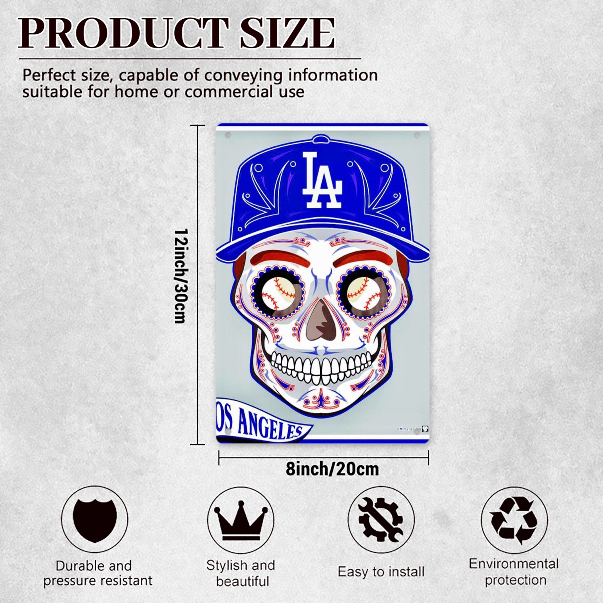  8x12inch Vertical Aluminum Sign - Durable Fade-Resistant Indoor/Outdoor Safety & Information Plaque For Office, Hotel, Restaurant, Bar, Public Spaces