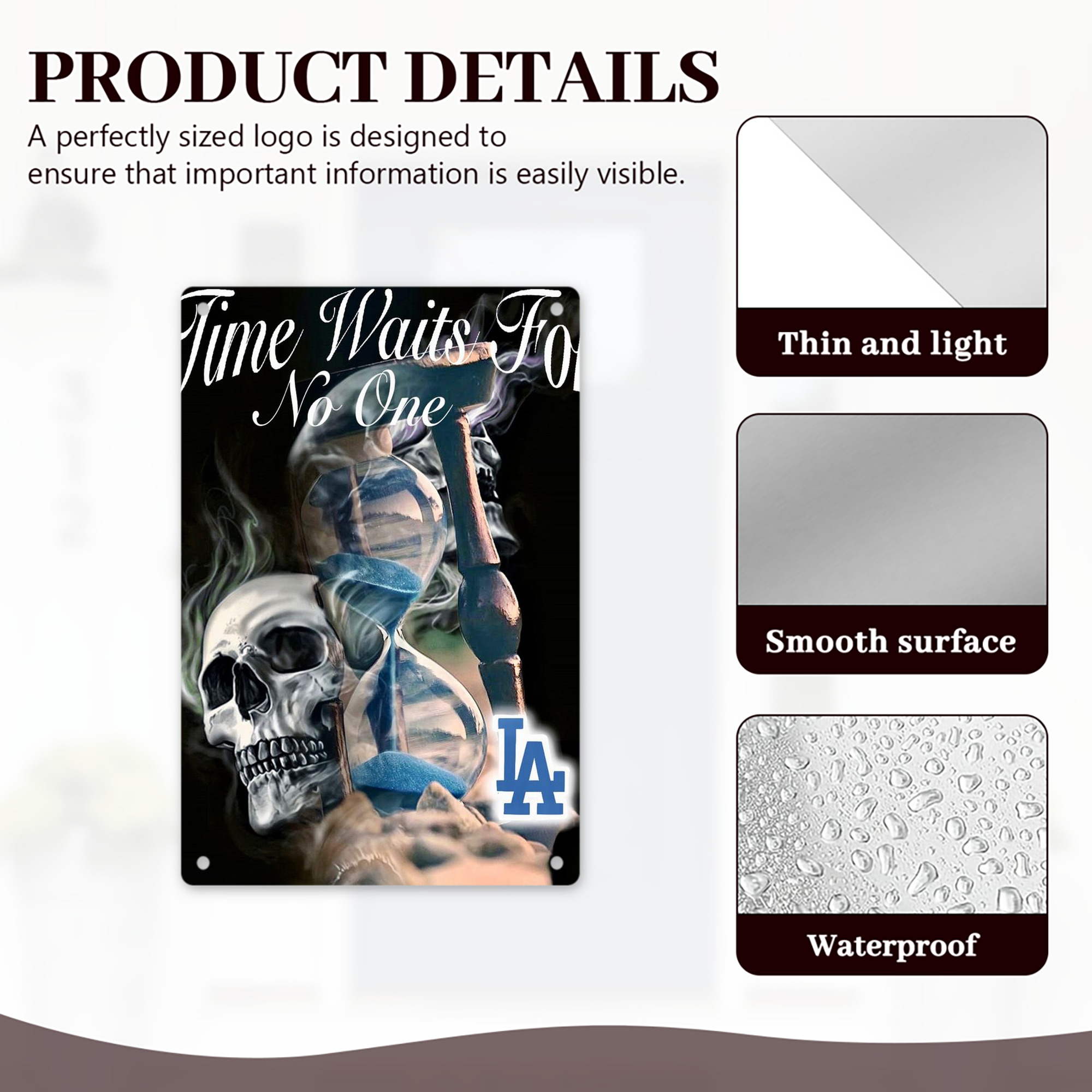  8x12inch Vertical Aluminum Sign - Durable Fade-Resistant Indoor/Outdoor Safety & Information Plaque For Office, Hotel, Restaurant, Bar, Public Spaces