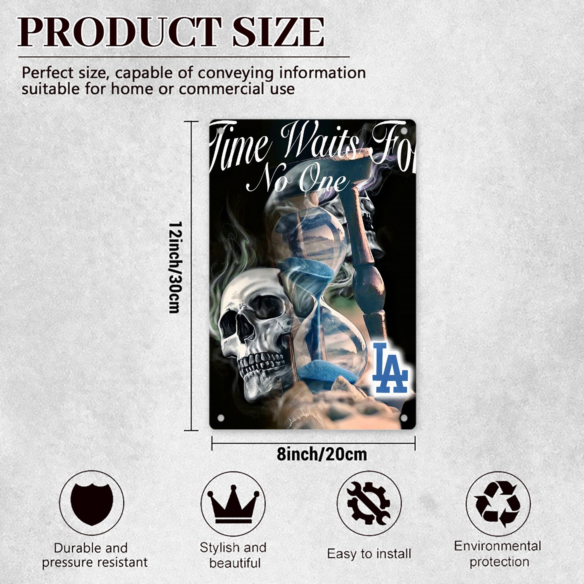  8x12inch Vertical Aluminum Sign - Durable Fade-Resistant Indoor/Outdoor Safety & Information Plaque For Office, Hotel, Restaurant, Bar, Public Spaces