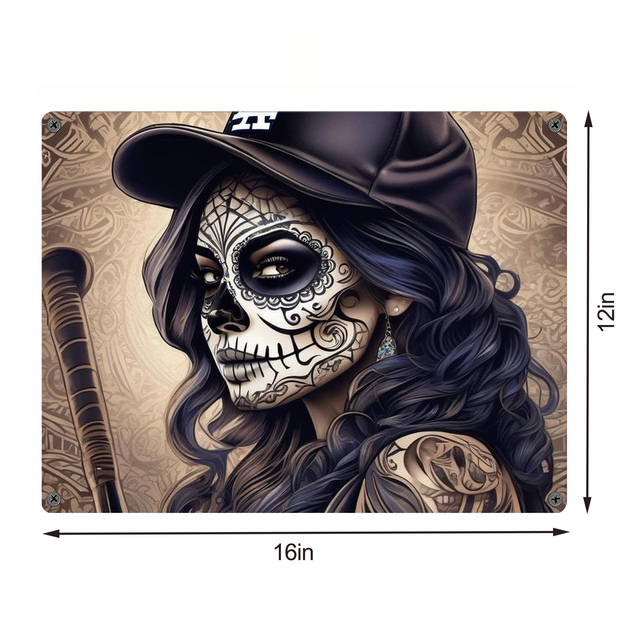  Vintage Metal Tin Sign 16x12 – Full-Print Iron Wall Decor – Durable, Fade-Resistant – Easy To Hang – Ideal For Home, Bar, Kitchen & Office Decor