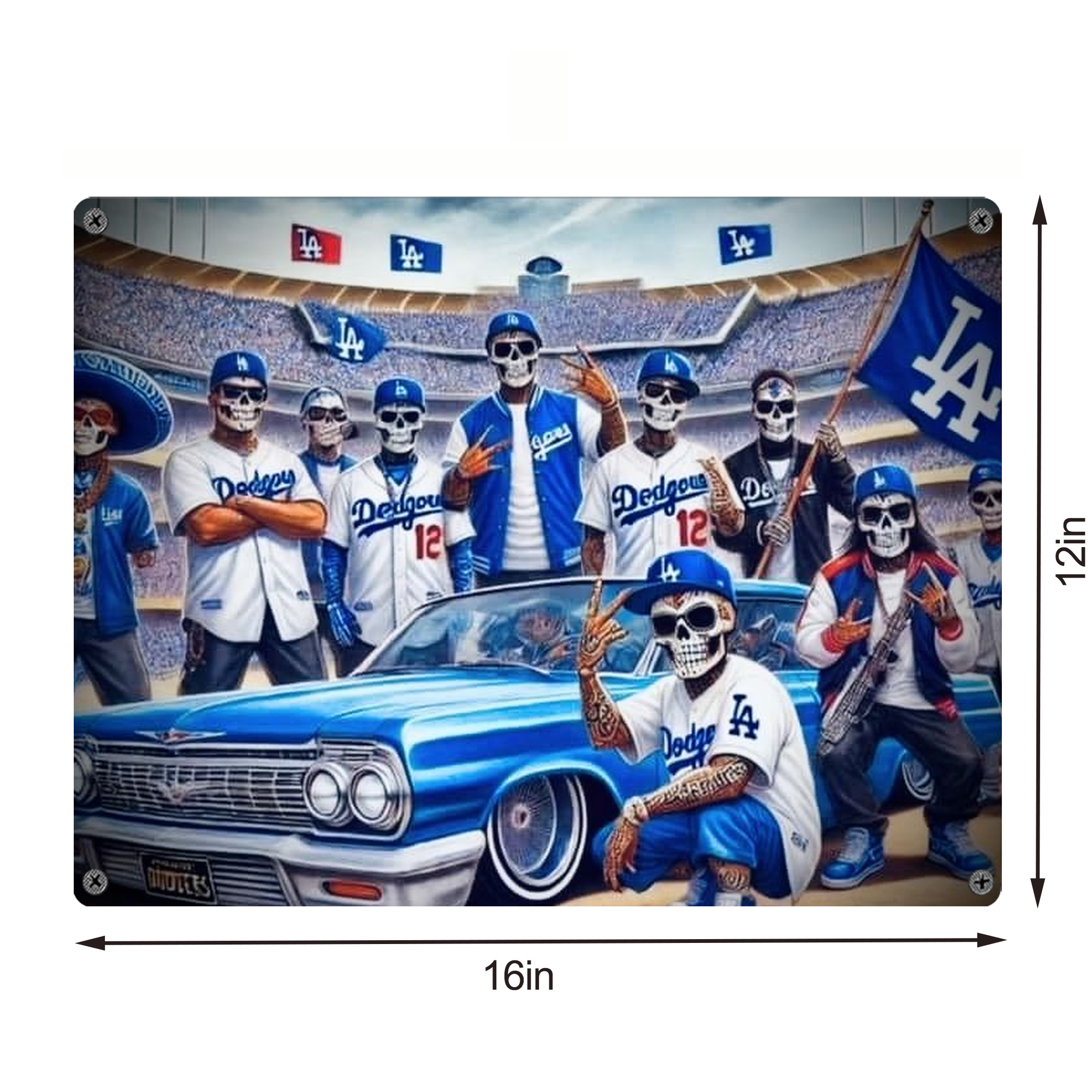  Vintage Metal Tin Sign 16x12 – Full-Print Iron Wall Decor – Durable, Fade-Resistant – Easy To Hang – Ideal For Home, Bar, Kitchen & Office Decor