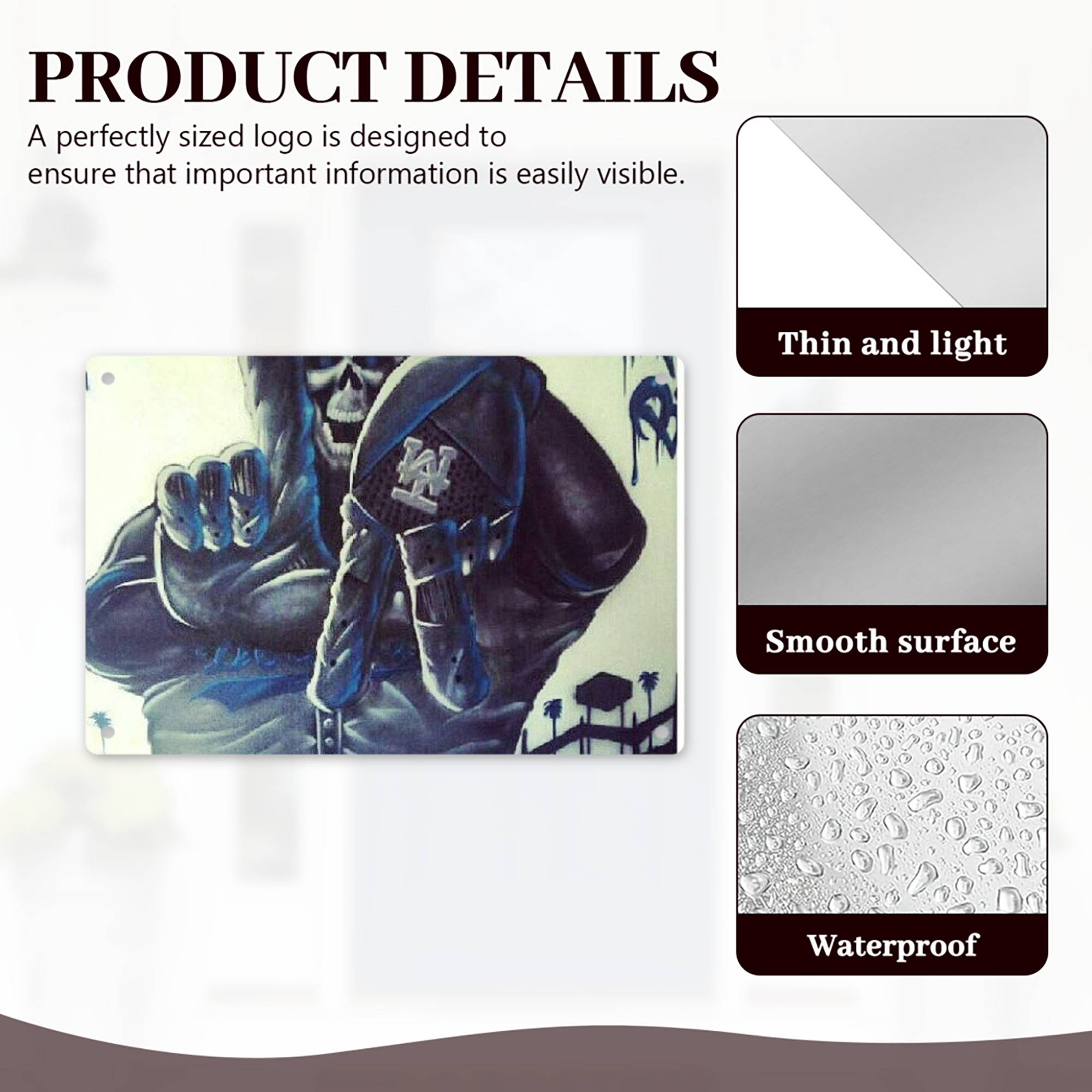  Decorative Aluminum Plaque – Horizontal Design – Durable, Stylish, Easy To Install – Ideal For Home, Office, Bar, And More