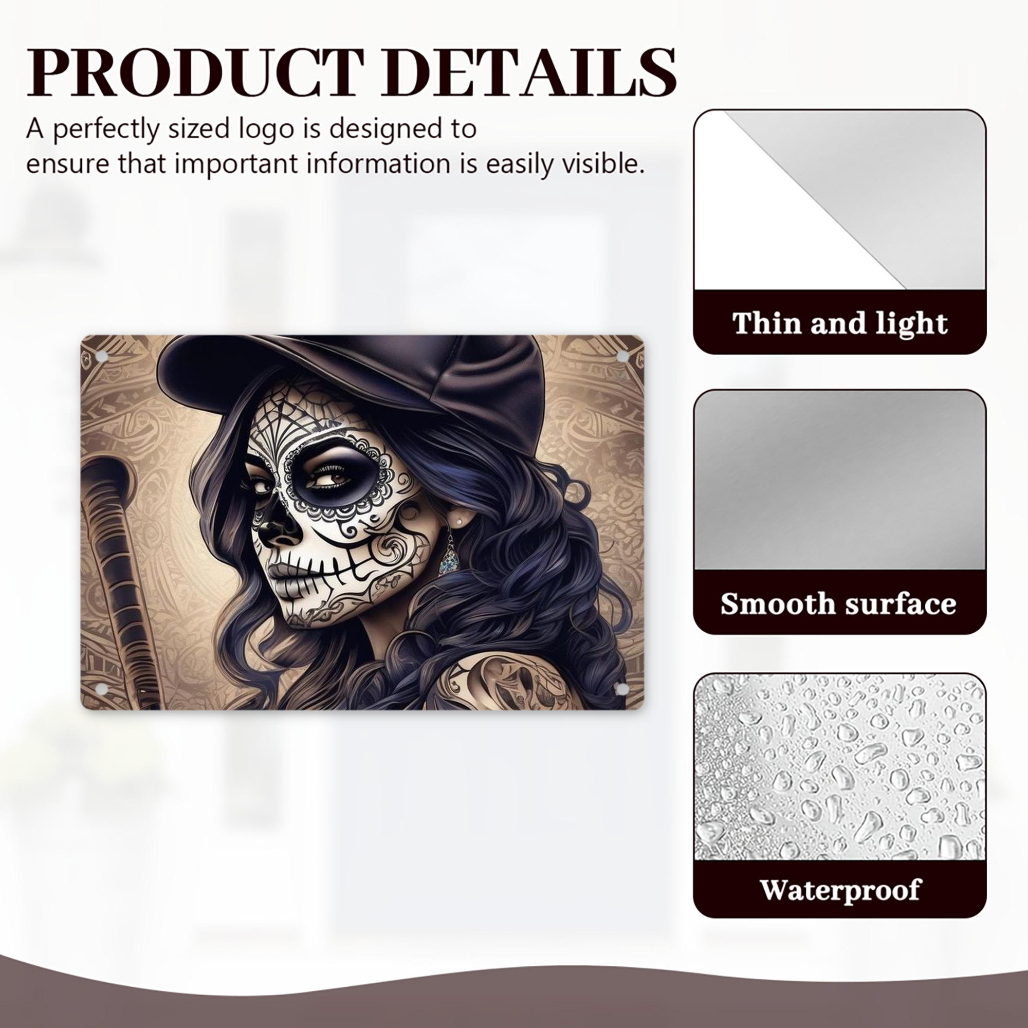  Decorative Aluminum Plaque – Horizontal Design – Durable, Stylish, Easy To Install – Ideal For Home, Office, Bar, And More