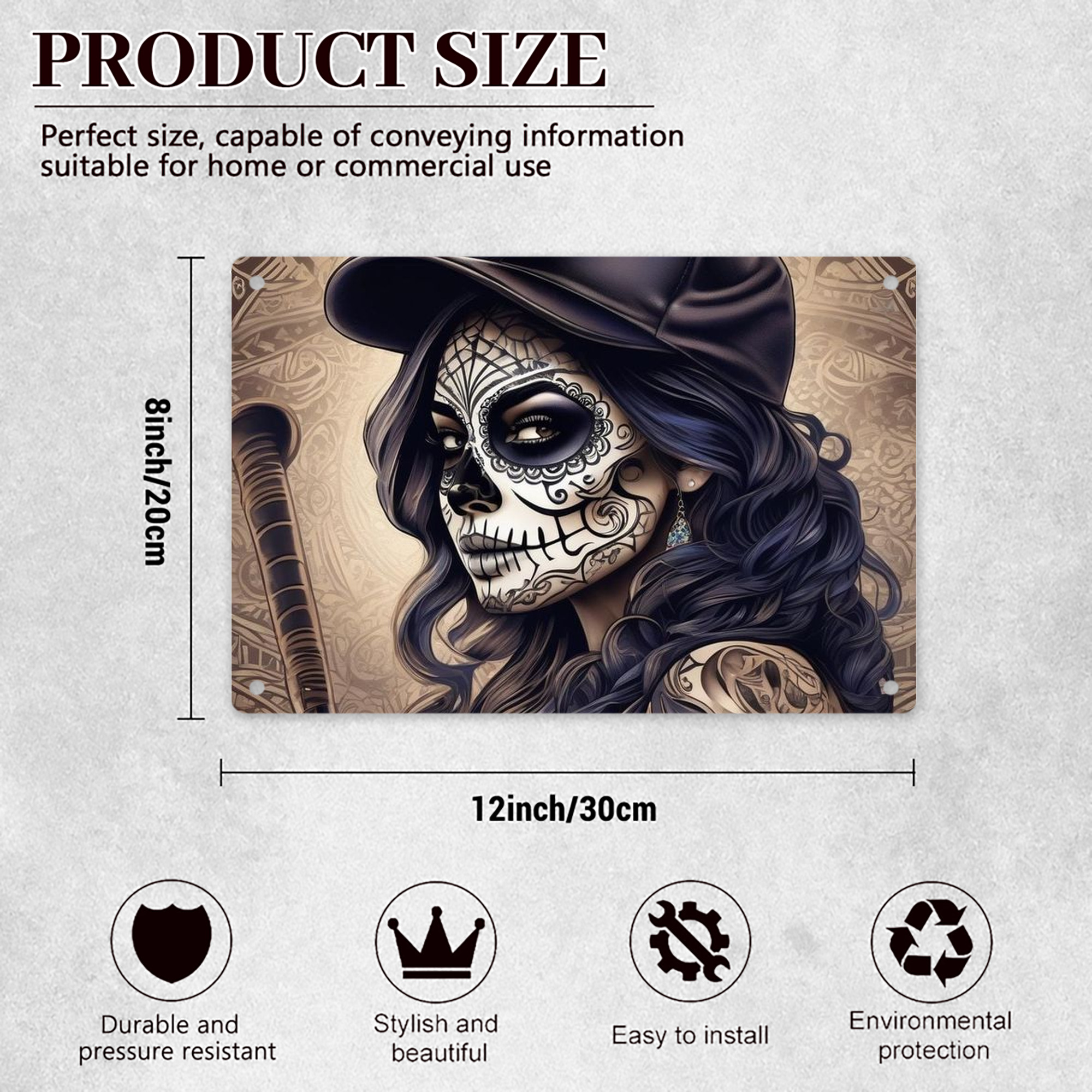  Decorative Aluminum Plaque – Horizontal Design – Durable, Stylish, Easy To Install – Ideal For Home, Office, Bar, And More