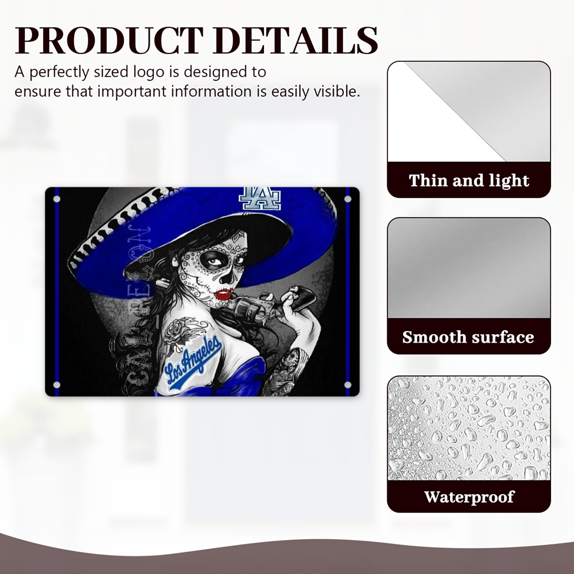  Decorative Aluminum Plaque – Horizontal Design – Durable, Stylish, Easy To Install – Ideal For Home, Office, Bar, And More