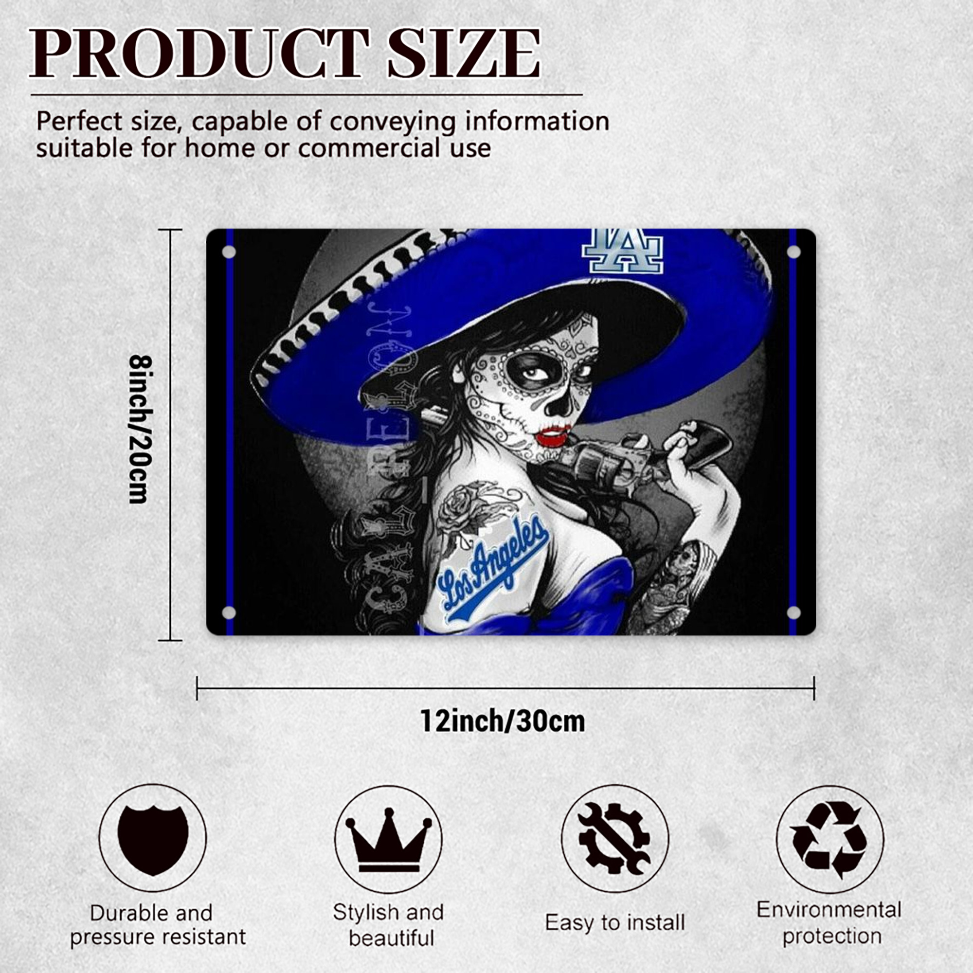  Decorative Aluminum Plaque – Horizontal Design – Durable, Stylish, Easy To Install – Ideal For Home, Office, Bar, And More