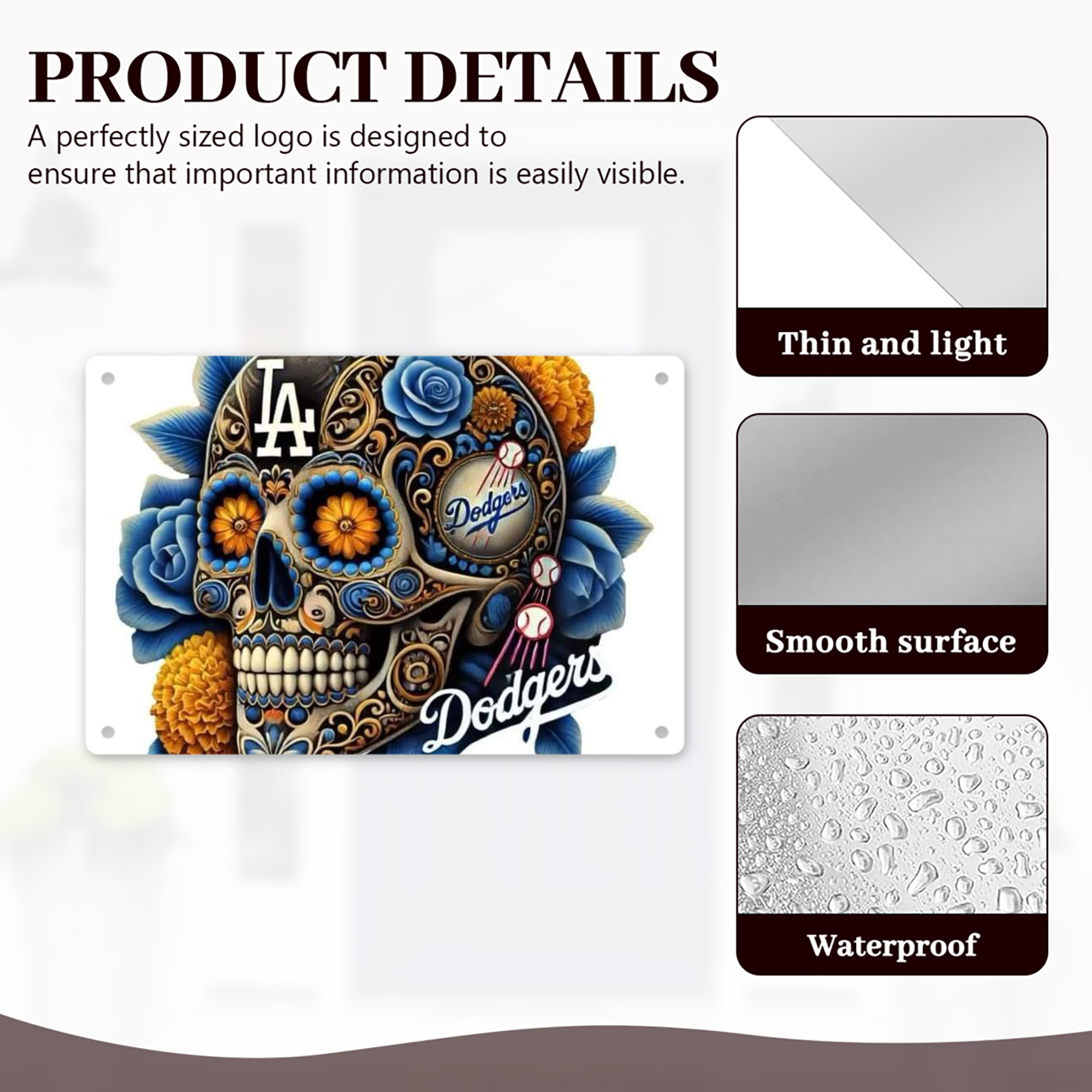  Decorative Aluminum Plaque – Horizontal Design – Durable, Stylish, Easy To Install – Ideal For Home, Office, Bar, And More