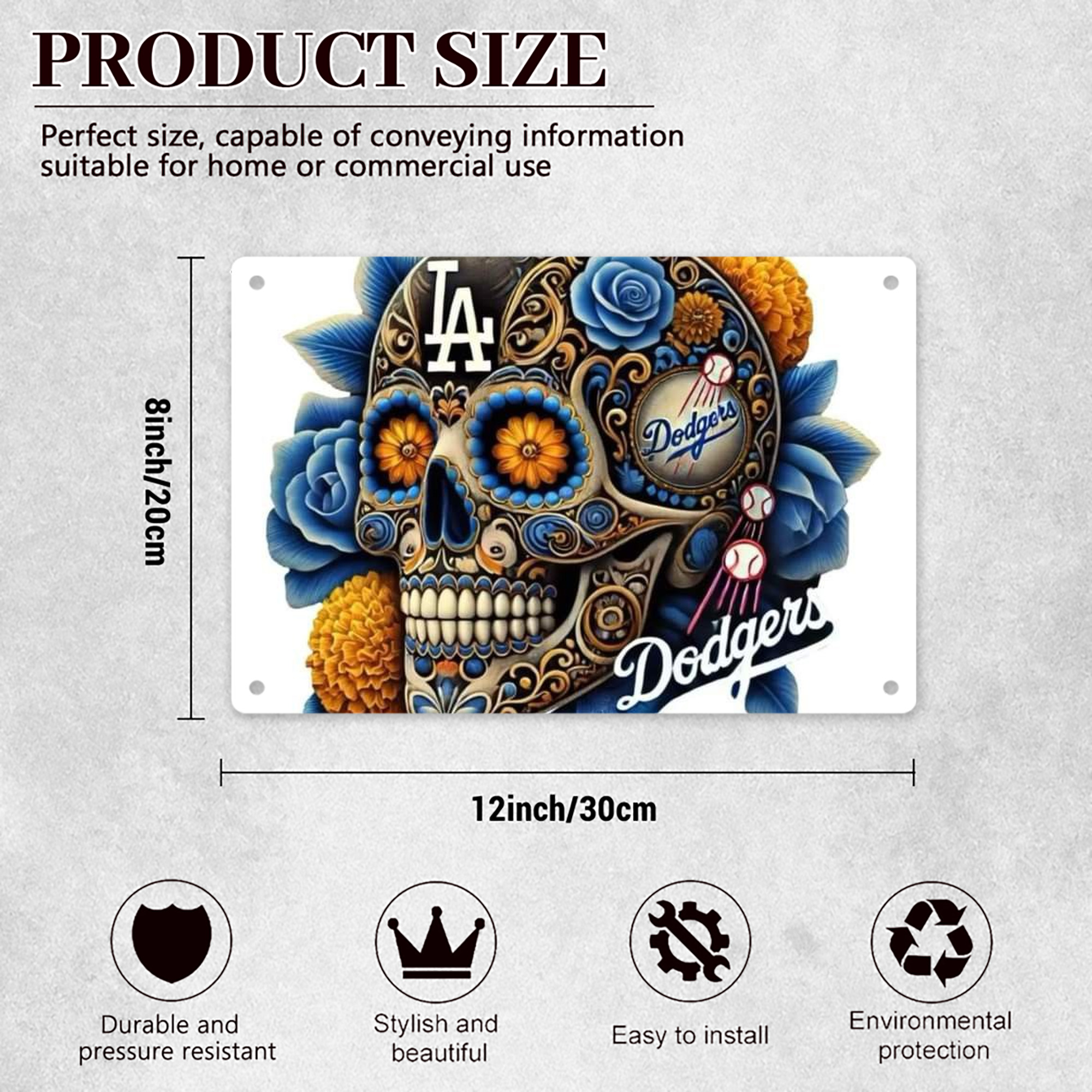  Decorative Aluminum Plaque – Horizontal Design – Durable, Stylish, Easy To Install – Ideal For Home, Office, Bar, And More