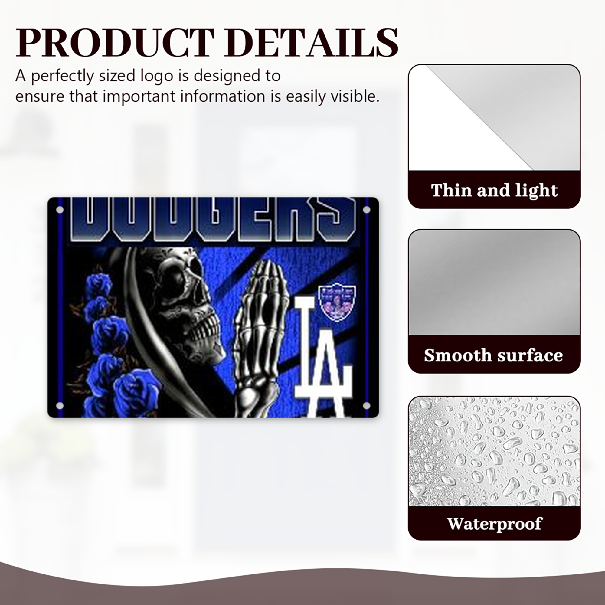  Decorative Aluminum Plaque – Horizontal Design – Durable, Stylish, Easy To Install – Ideal For Home, Office, Bar, And More