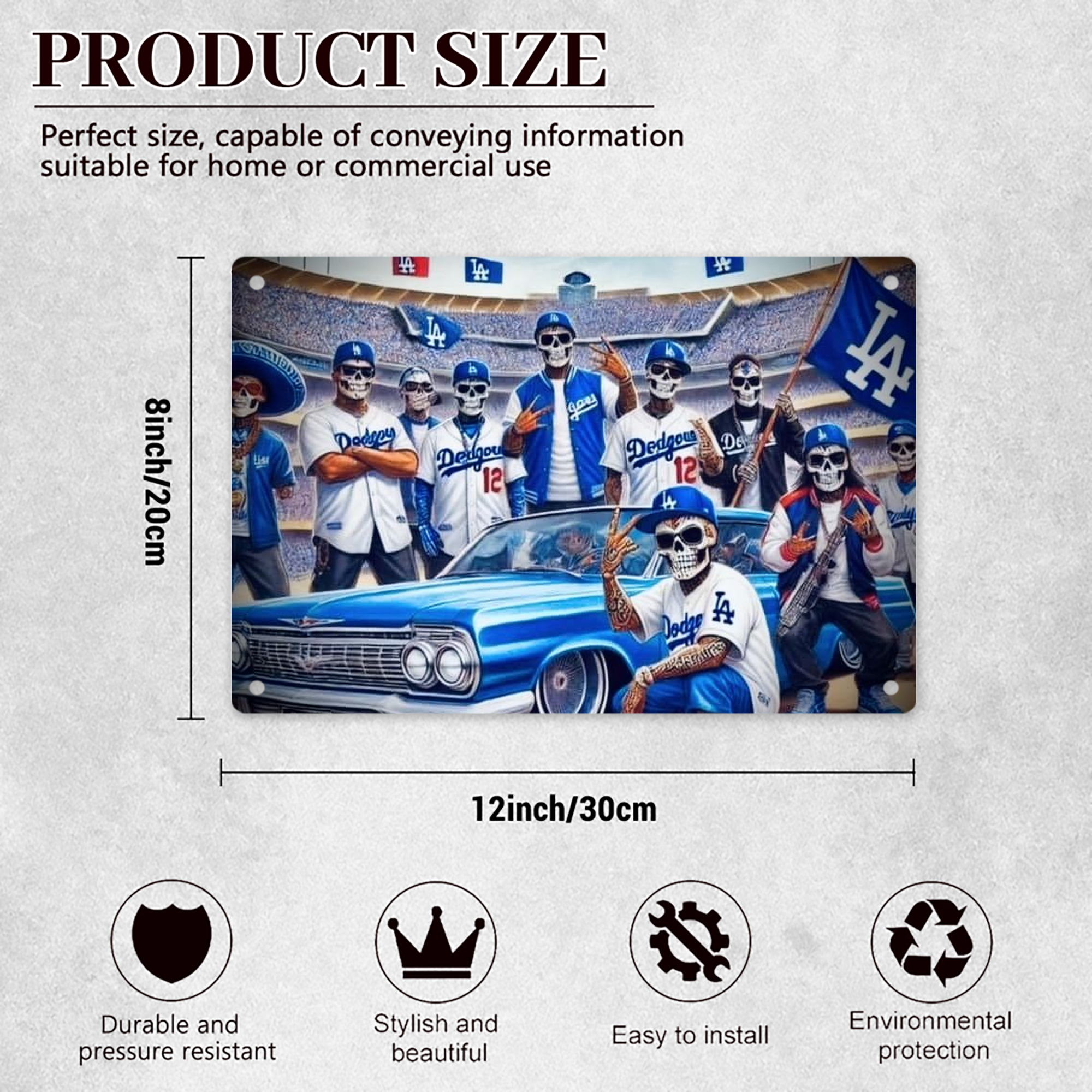  Decorative Aluminum Plaque – Horizontal Design – Durable, Stylish, Easy To Install – Ideal For Home, Office, Bar, And More