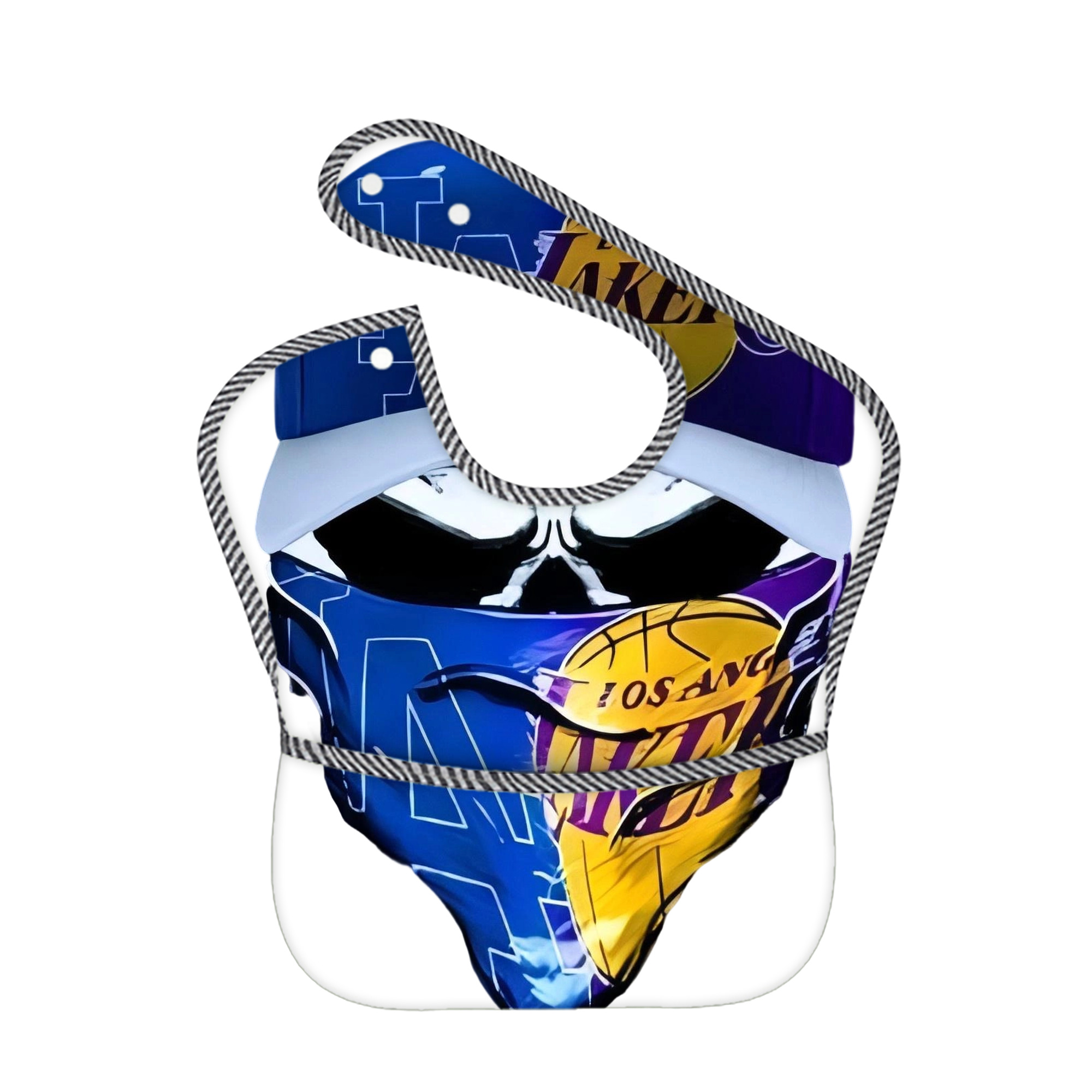  Adjustable Waterproof Toddler Bib – Full-Print Durable Polyester – Foldable Crumb Pocket – Easy Snap Closure – Soft