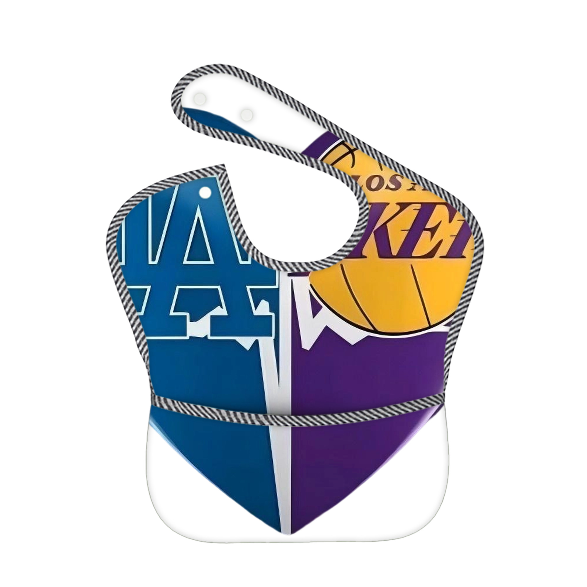  Adjustable Waterproof Toddler Bib – Full-Print Durable Polyester – Foldable Crumb Pocket – Easy Snap Closure – Soft