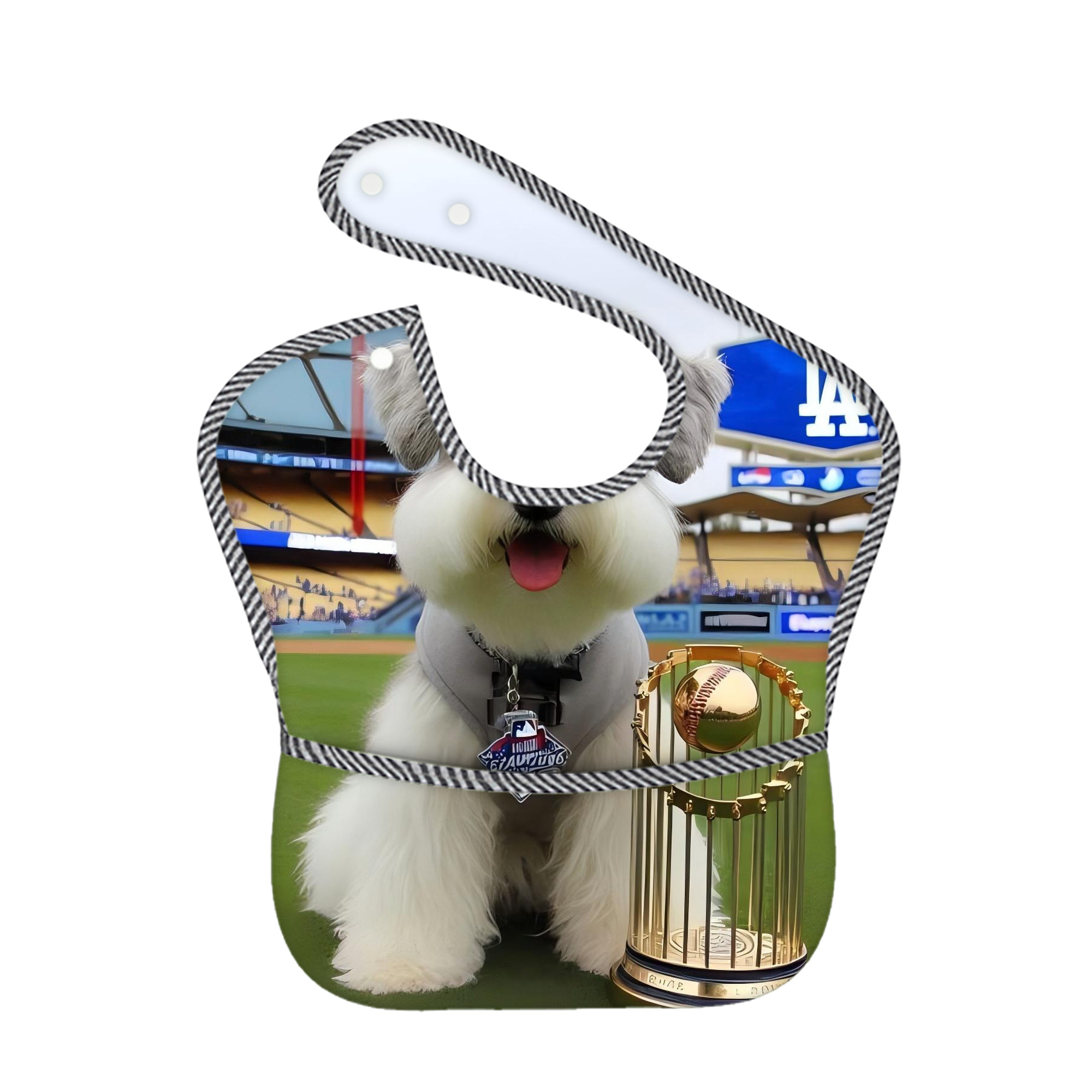  Adjustable Waterproof Toddler Bib – Full-Print Durable Polyester – Foldable Crumb Pocket – Easy Snap Closure – Soft