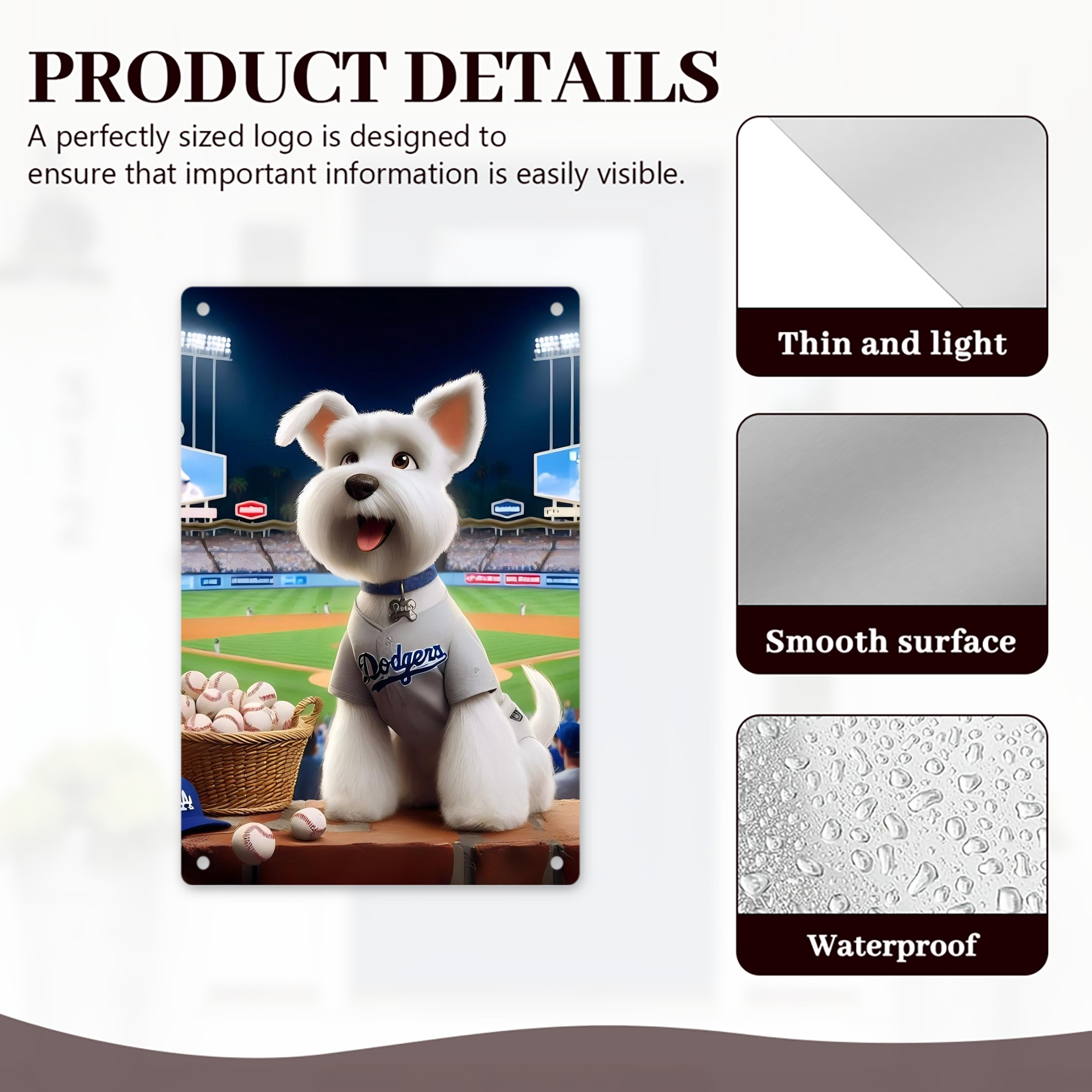  8x12inch Vertical Aluminum Sign - Durable Fade-Resistant Indoor/Outdoor Safety & Information Plaque For Office, Hotel, Restaurant, Bar, Public Spaces