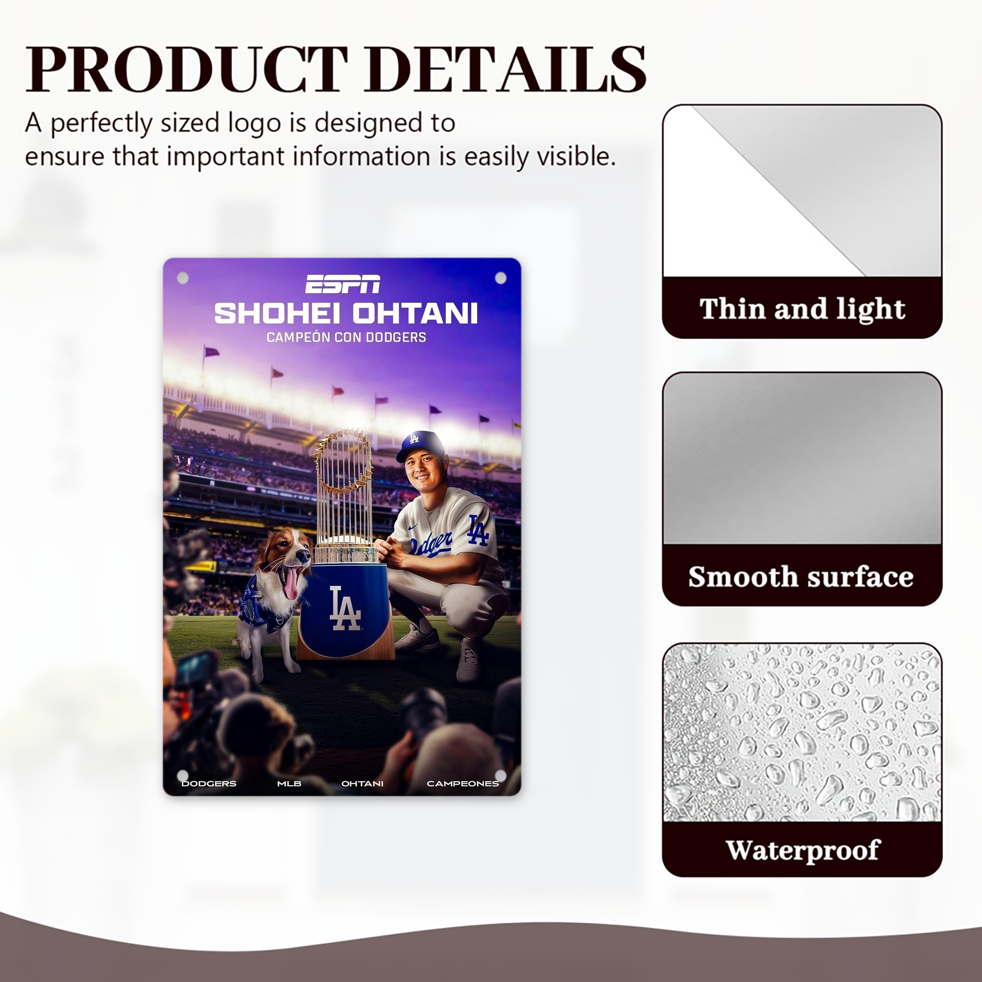  8x12inch Vertical Aluminum Sign - Durable Fade-Resistant Indoor/Outdoor Safety & Information Plaque For Office, Hotel, Restaurant, Bar, Public Spaces