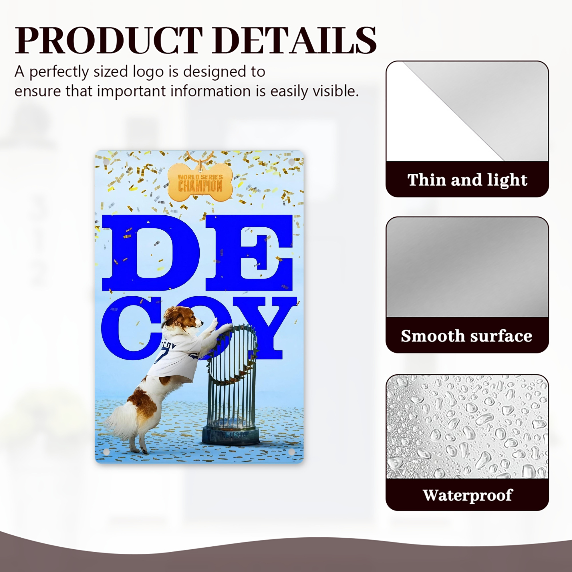  8x12inch Vertical Aluminum Sign - Durable Fade-Resistant Indoor/Outdoor Safety & Information Plaque For Office, Hotel, Restaurant, Bar, Public Spaces