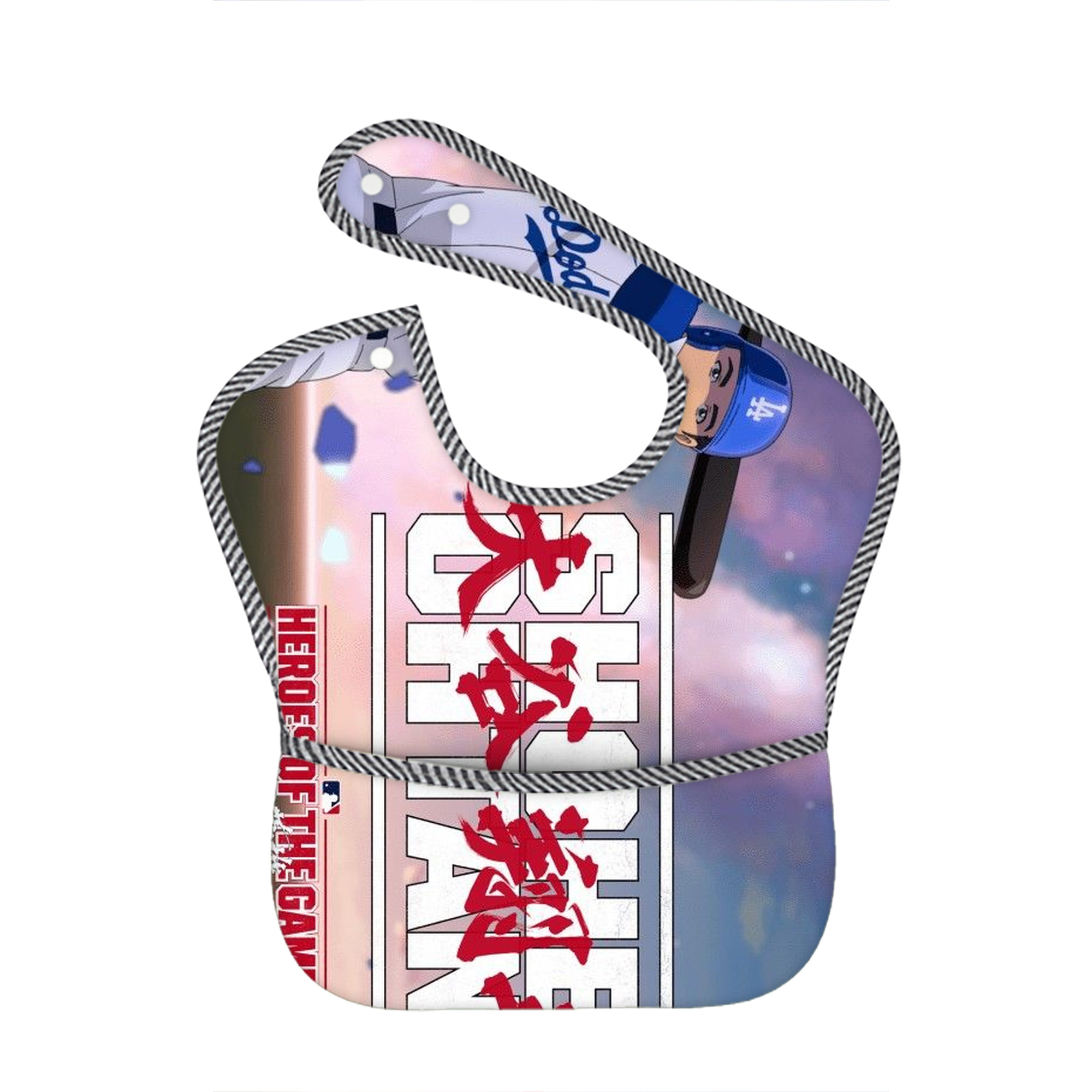  Adjustable Waterproof Toddler Bib – Full-Print Durable Polyester – Foldable Crumb Pocket – Easy Snap Closure – Soft