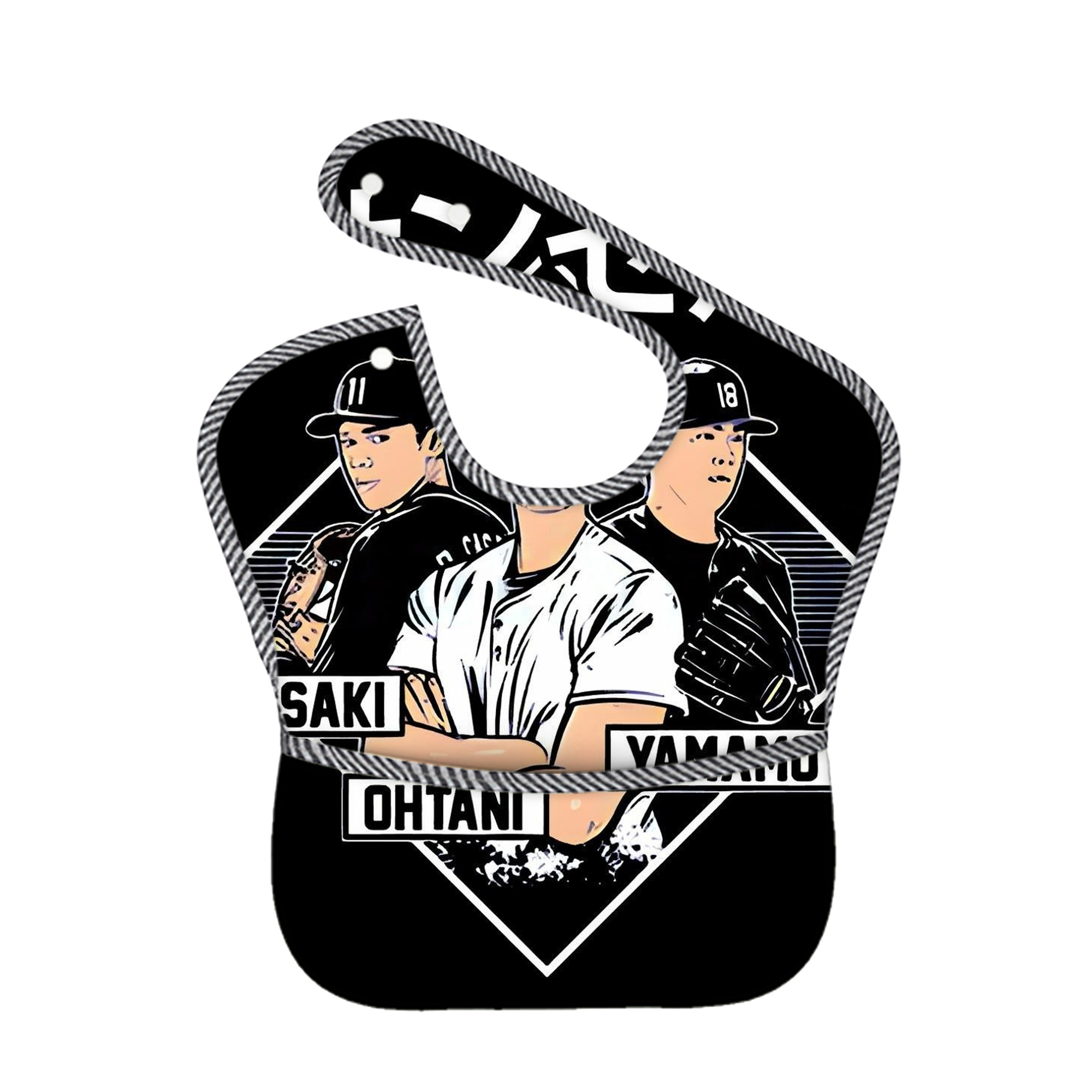  Adjustable Waterproof Toddler Bib – Full-Print Durable Polyester – Foldable Crumb Pocket – Easy Snap Closure – Soft