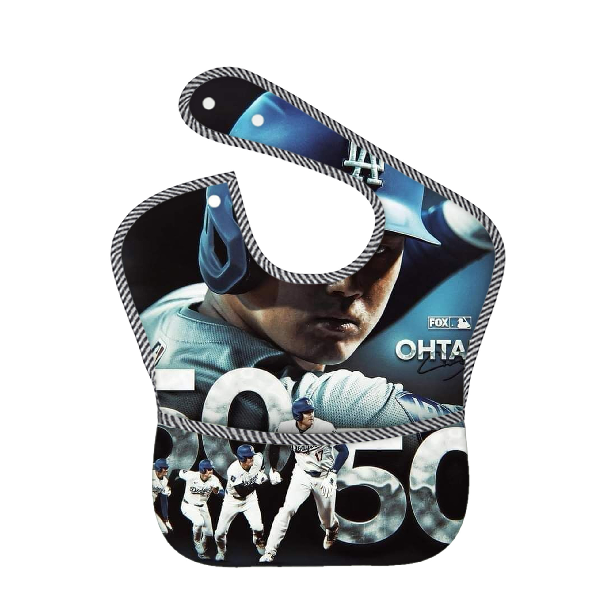  Adjustable Waterproof Toddler Bib – Full-Print Durable Polyester – Foldable Crumb Pocket – Easy Snap Closure – Soft