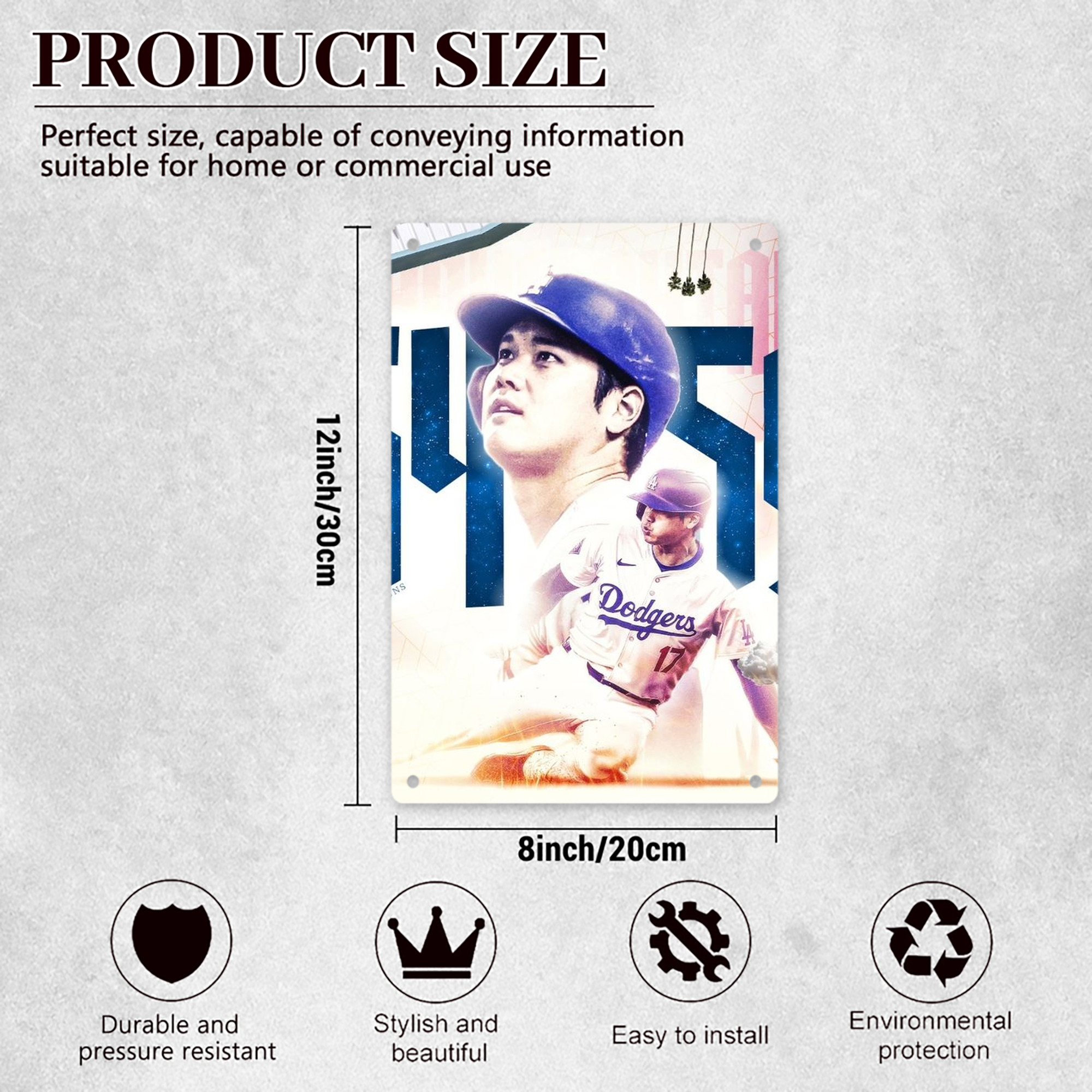  8x12inch Vertical Aluminum Sign - Durable Fade-Resistant Indoor/Outdoor Safety & Information Plaque For Office, Hotel, Restaurant, Bar, Public Spaces