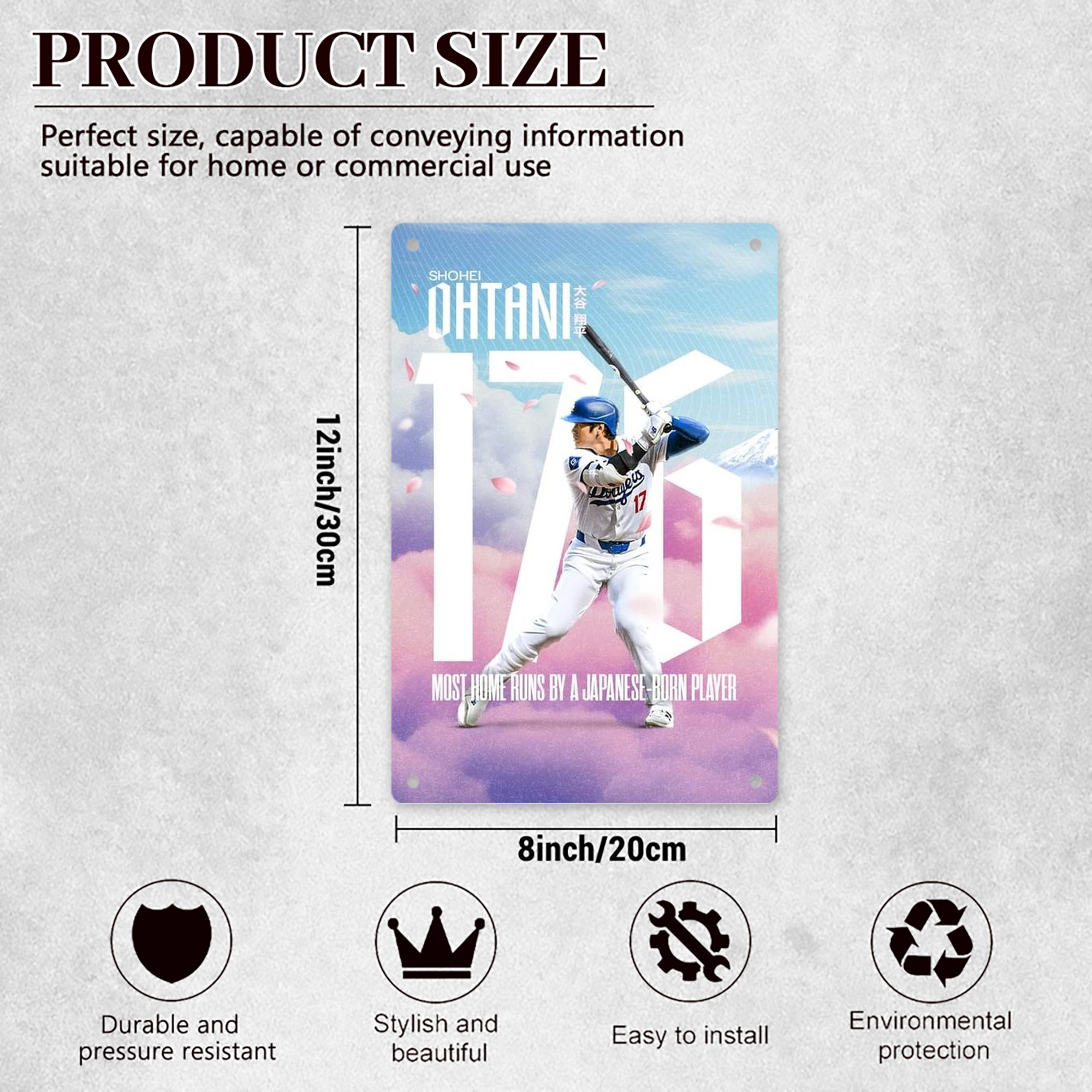  8x12inch Vertical Aluminum Sign - Durable Fade-Resistant Indoor/Outdoor Safety & Information Plaque For Office, Hotel, Restaurant, Bar, Public Spaces