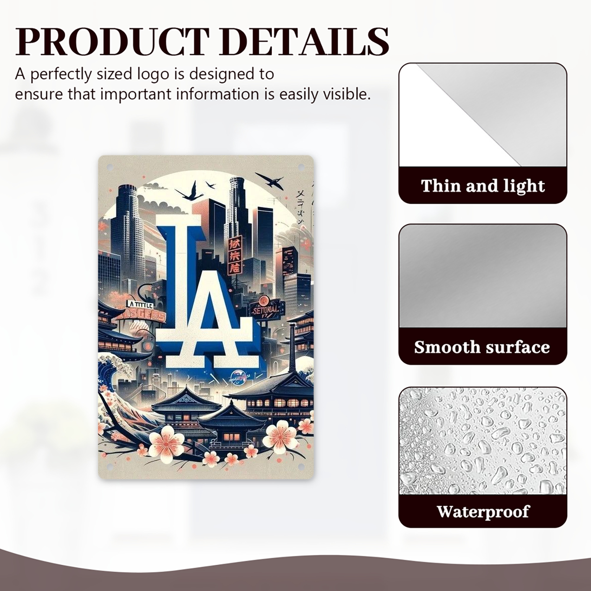  8x12inch Vertical Aluminum Sign - Durable Fade-Resistant Indoor/Outdoor Safety & Information Plaque For Office, Hotel, Restaurant, Bar, Public Spaces