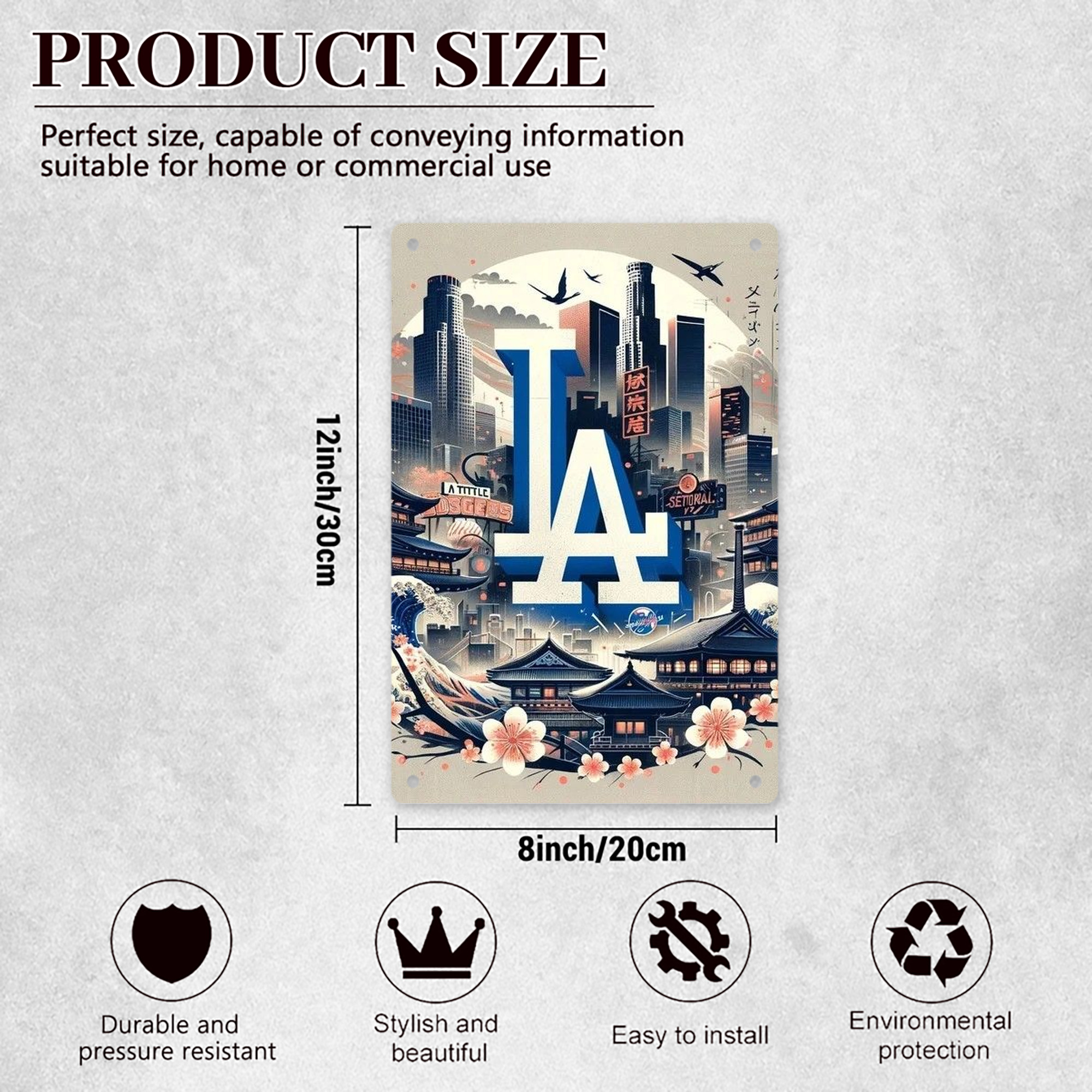  8x12inch Vertical Aluminum Sign - Durable Fade-Resistant Indoor/Outdoor Safety & Information Plaque For Office, Hotel, Restaurant, Bar, Public Spaces