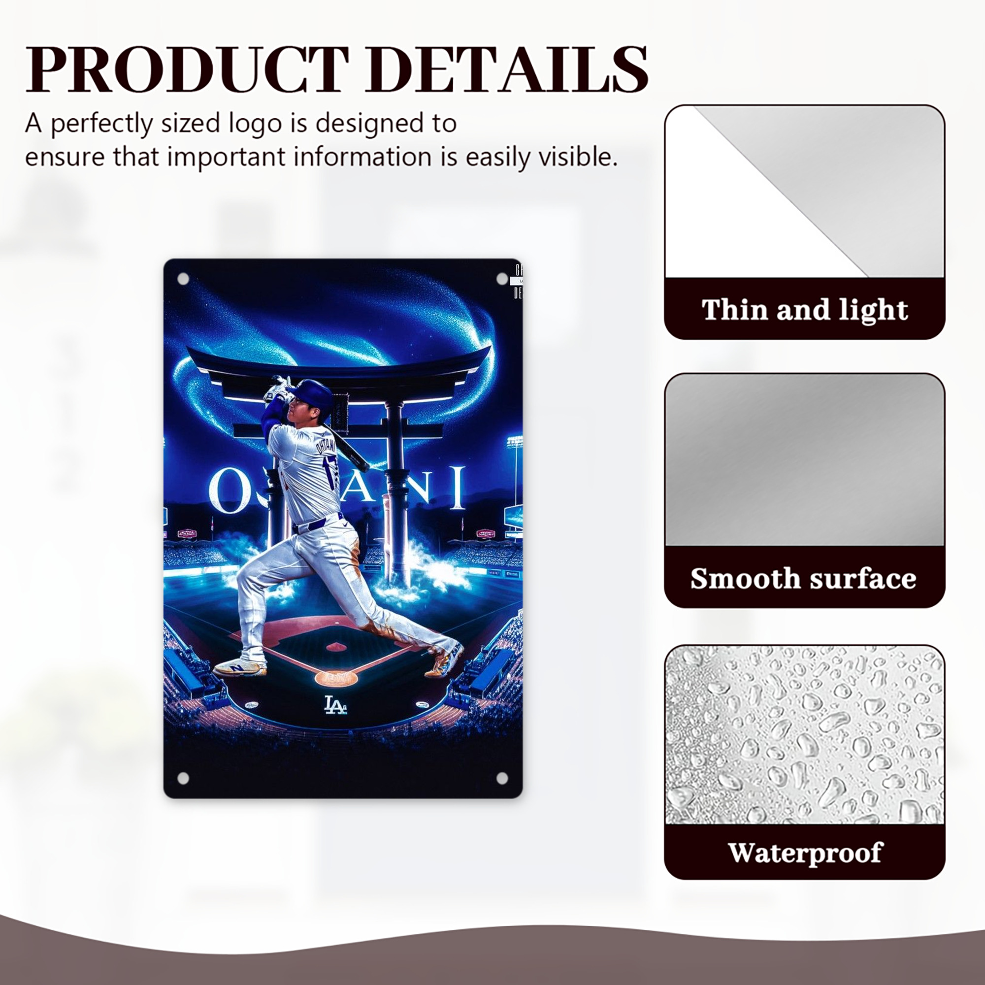  8x12inch Vertical Aluminum Sign - Durable Fade-Resistant Indoor/Outdoor Safety & Information Plaque For Office, Hotel, Restaurant, Bar, Public Spaces