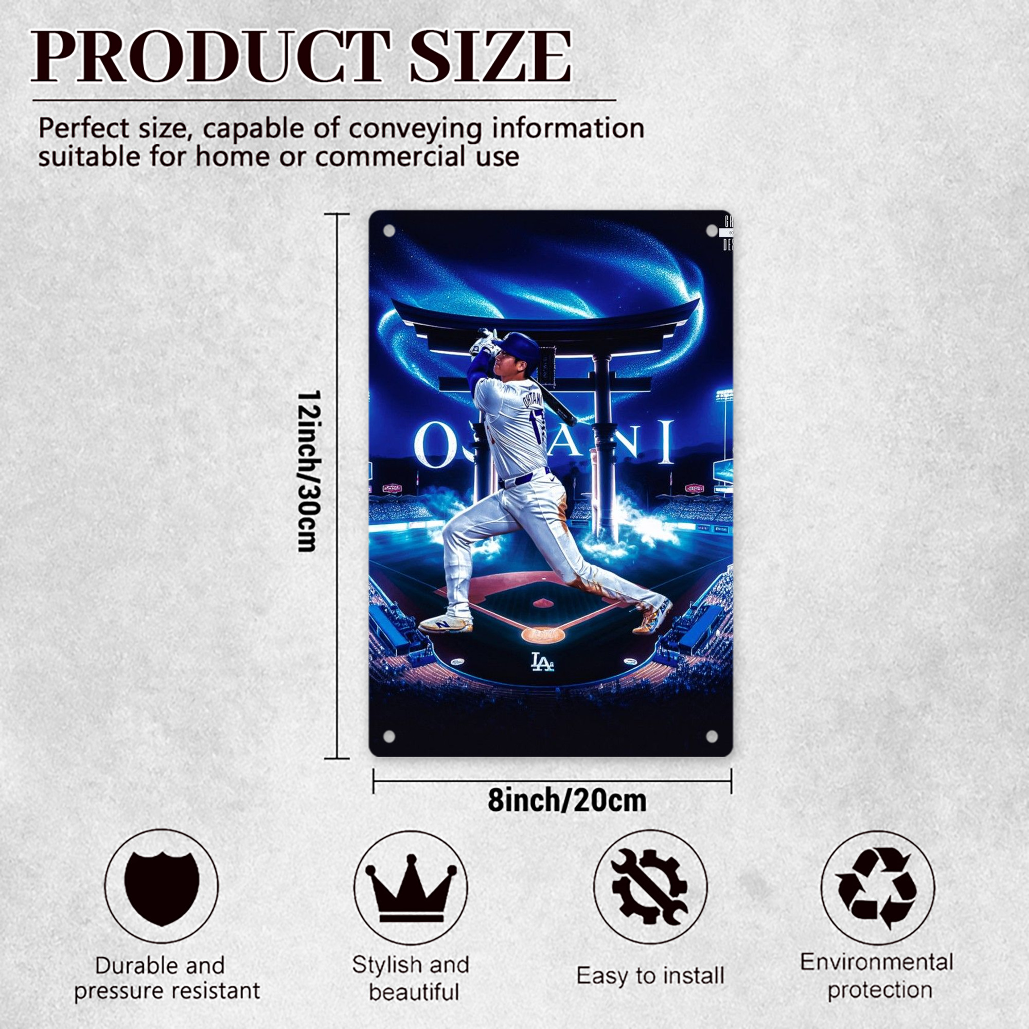  8x12inch Vertical Aluminum Sign - Durable Fade-Resistant Indoor/Outdoor Safety & Information Plaque For Office, Hotel, Restaurant, Bar, Public Spaces