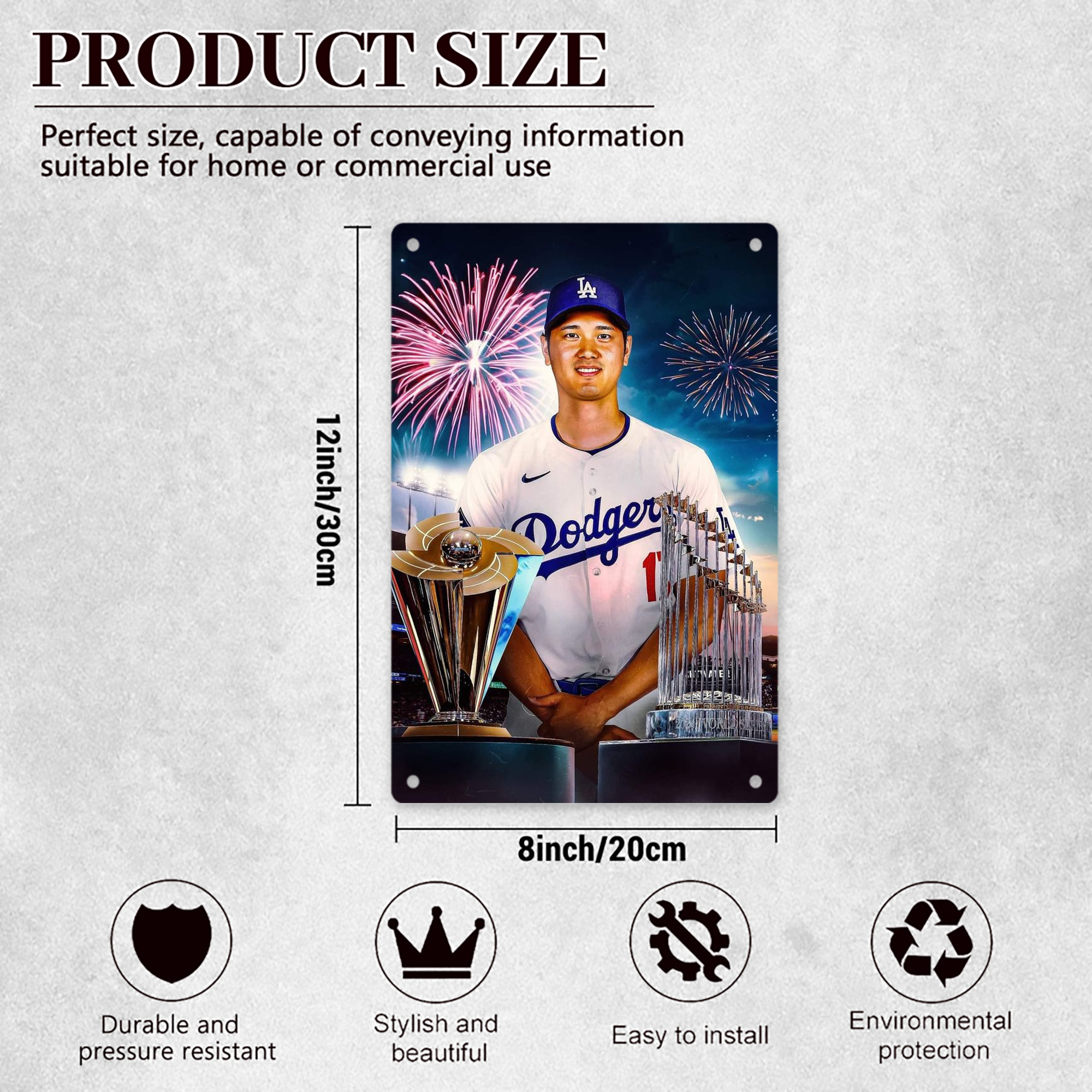  8x12inch Vertical Aluminum Sign - Durable Fade-Resistant Indoor/Outdoor Safety & Information Plaque For Office, Hotel, Restaurant, Bar, Public Spaces