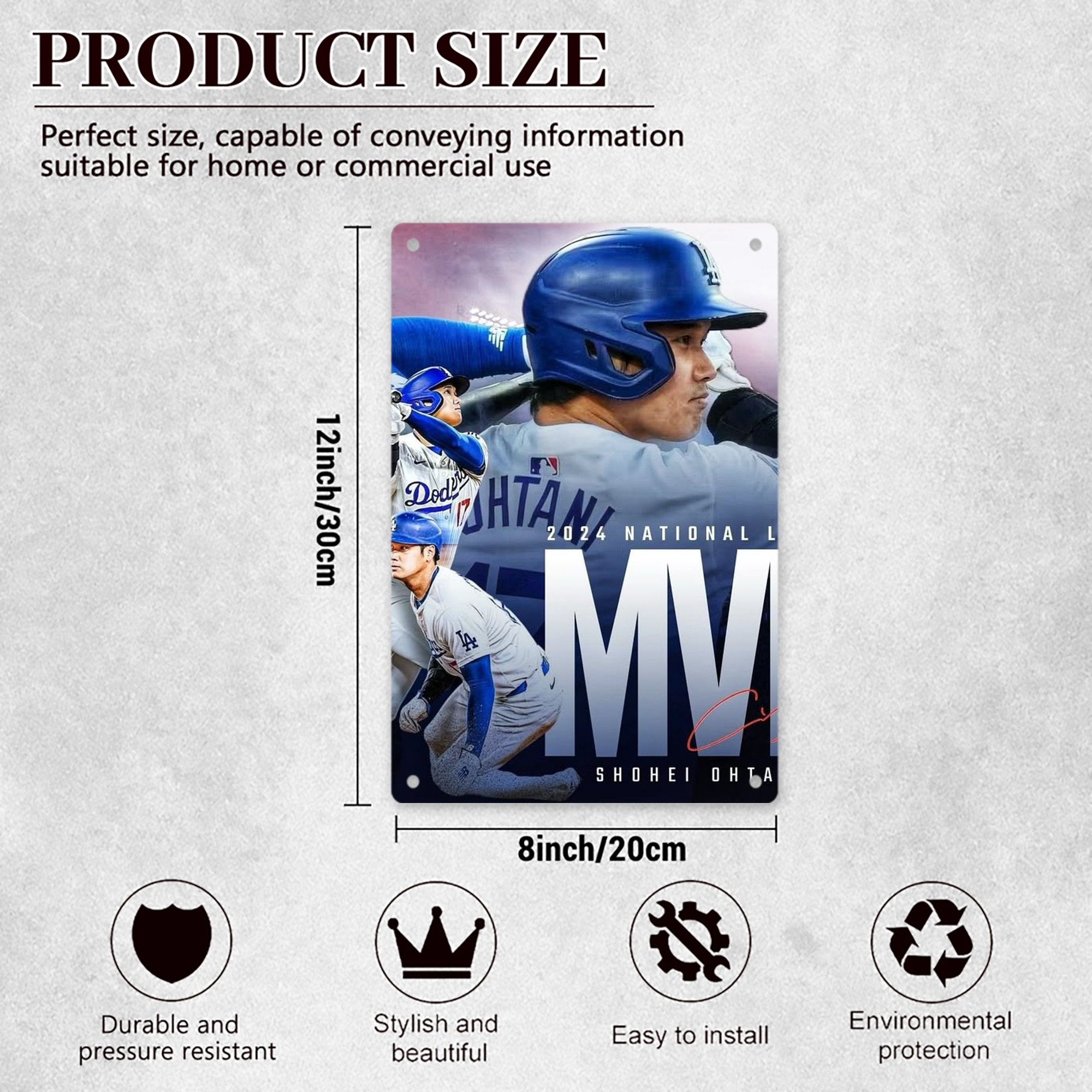  8x12inch Vertical Aluminum Sign - Durable Fade-Resistant Indoor/Outdoor Safety & Information Plaque For Office, Hotel, Restaurant, Bar, Public Spaces