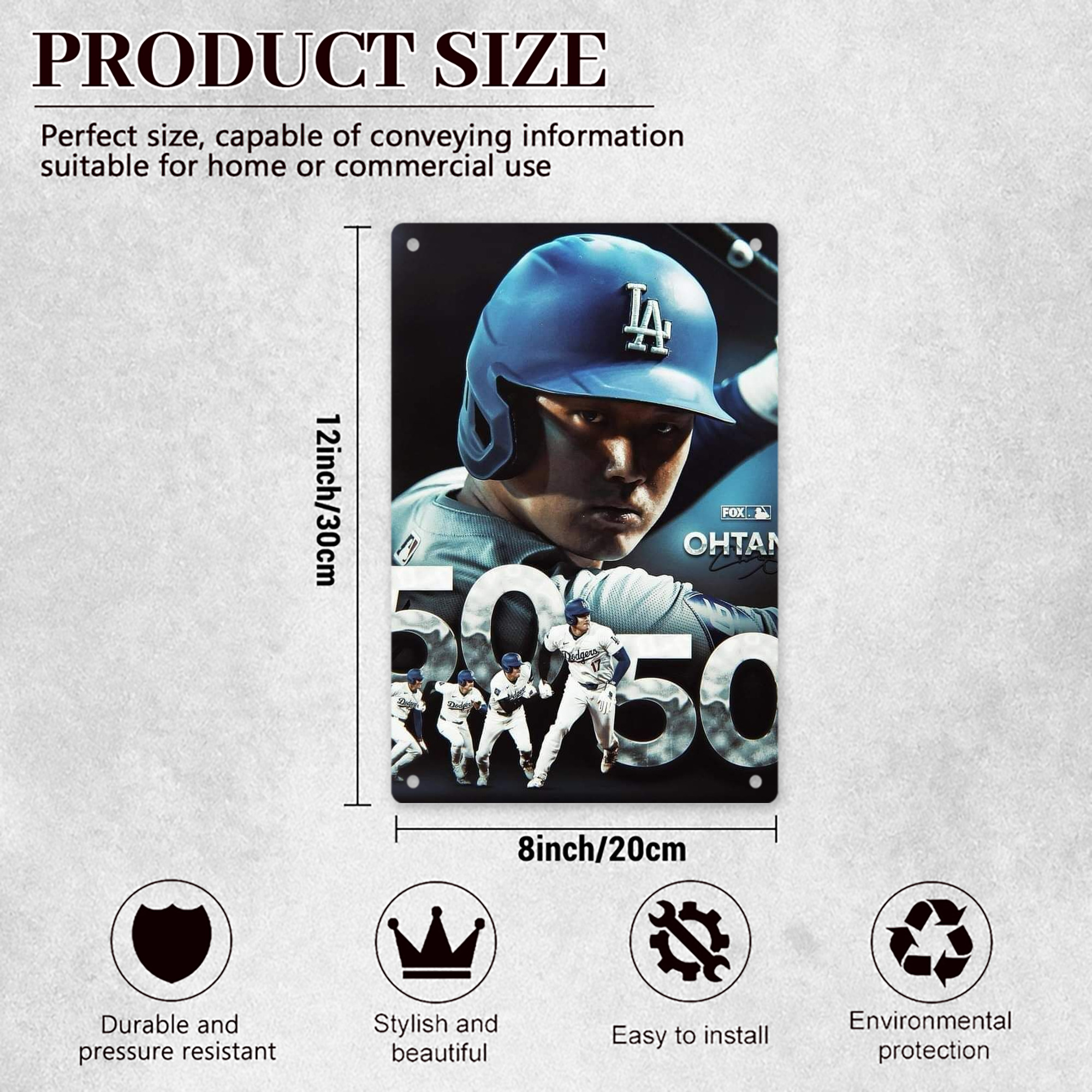  8x12inch Vertical Aluminum Sign - Durable Fade-Resistant Indoor/Outdoor Safety & Information Plaque For Office, Hotel, Restaurant, Bar, Public Spaces