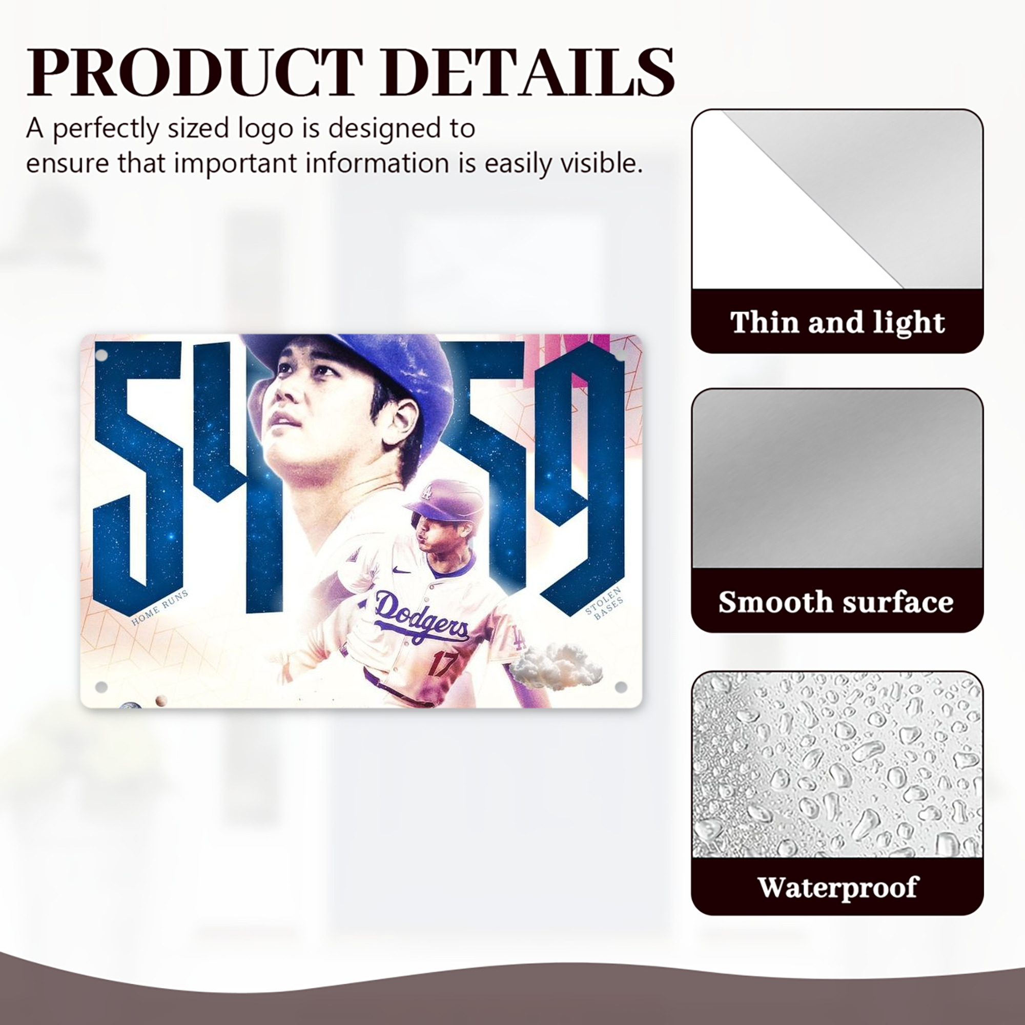  Decorative Aluminum Plaque – Horizontal Design – Durable, Stylish, Easy To Install – Ideal For Home, Office, Bar, And More