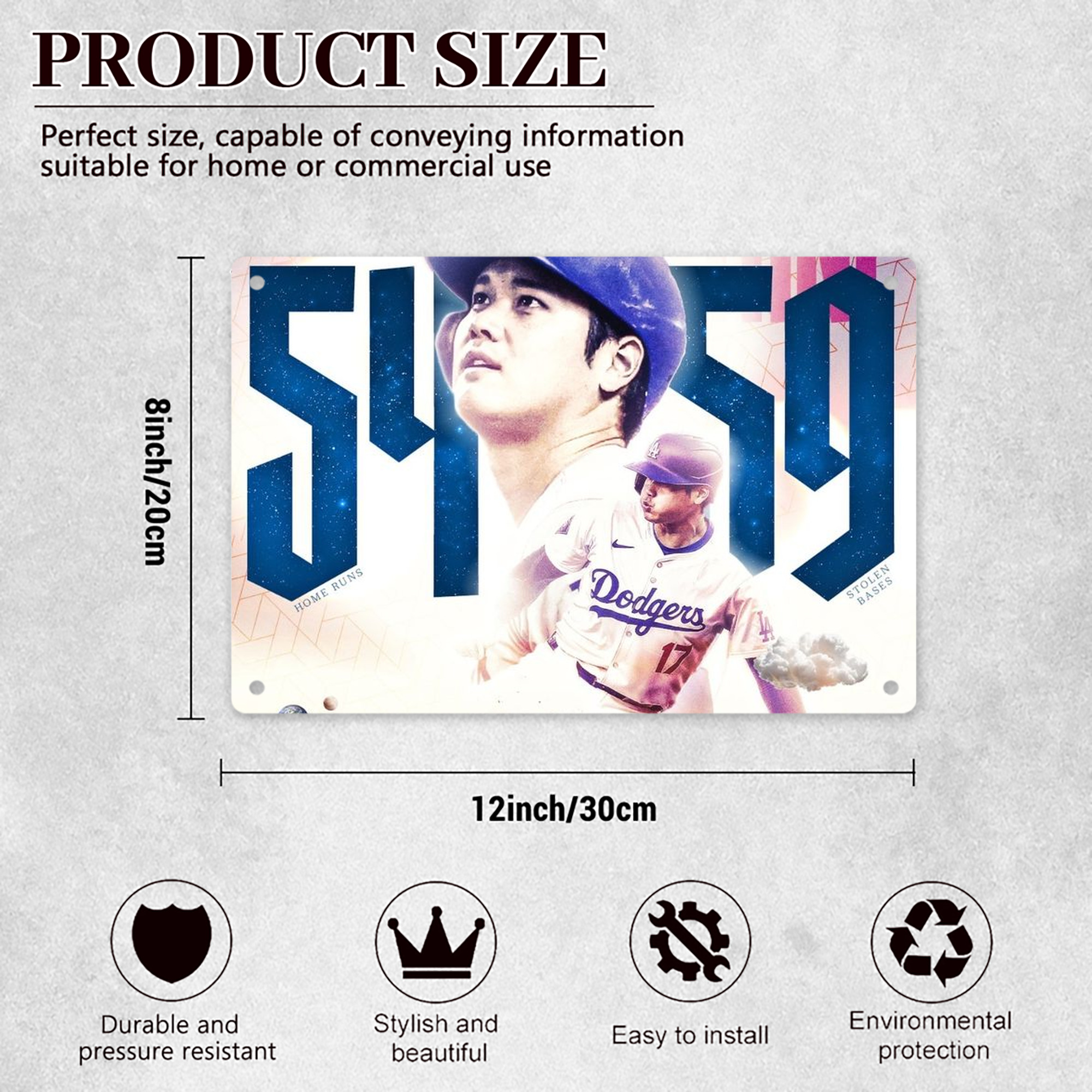  Decorative Aluminum Plaque – Horizontal Design – Durable, Stylish, Easy To Install – Ideal For Home, Office, Bar, And More