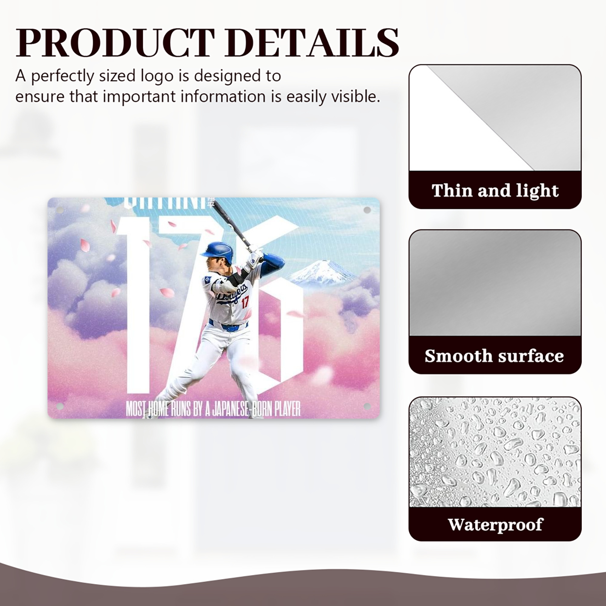  Decorative Aluminum Plaque – Horizontal Design – Durable, Stylish, Easy To Install – Ideal For Home, Office, Bar, And More