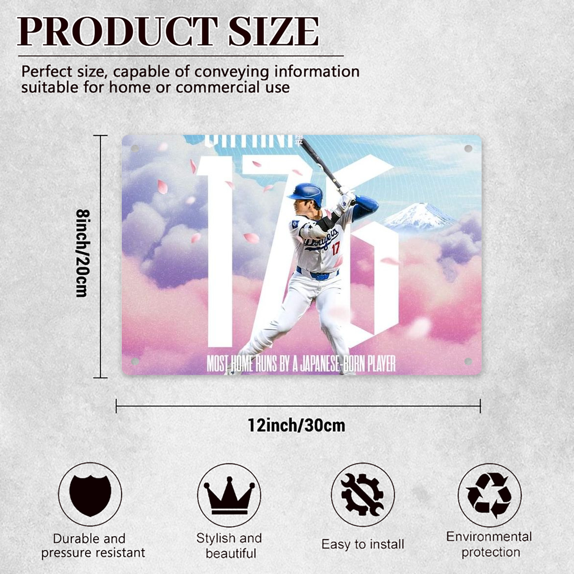  Decorative Aluminum Plaque – Horizontal Design – Durable, Stylish, Easy To Install – Ideal For Home, Office, Bar, And More