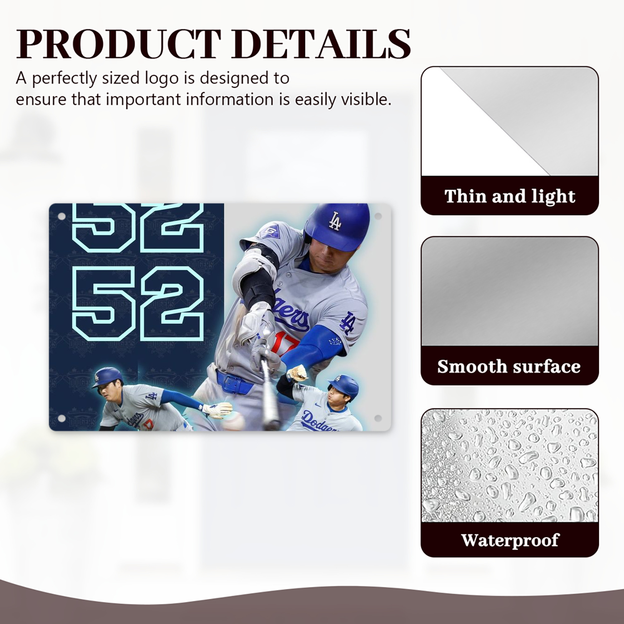  Decorative Aluminum Plaque – Horizontal Design – Durable, Stylish, Easy To Install – Ideal For Home, Office, Bar, And More