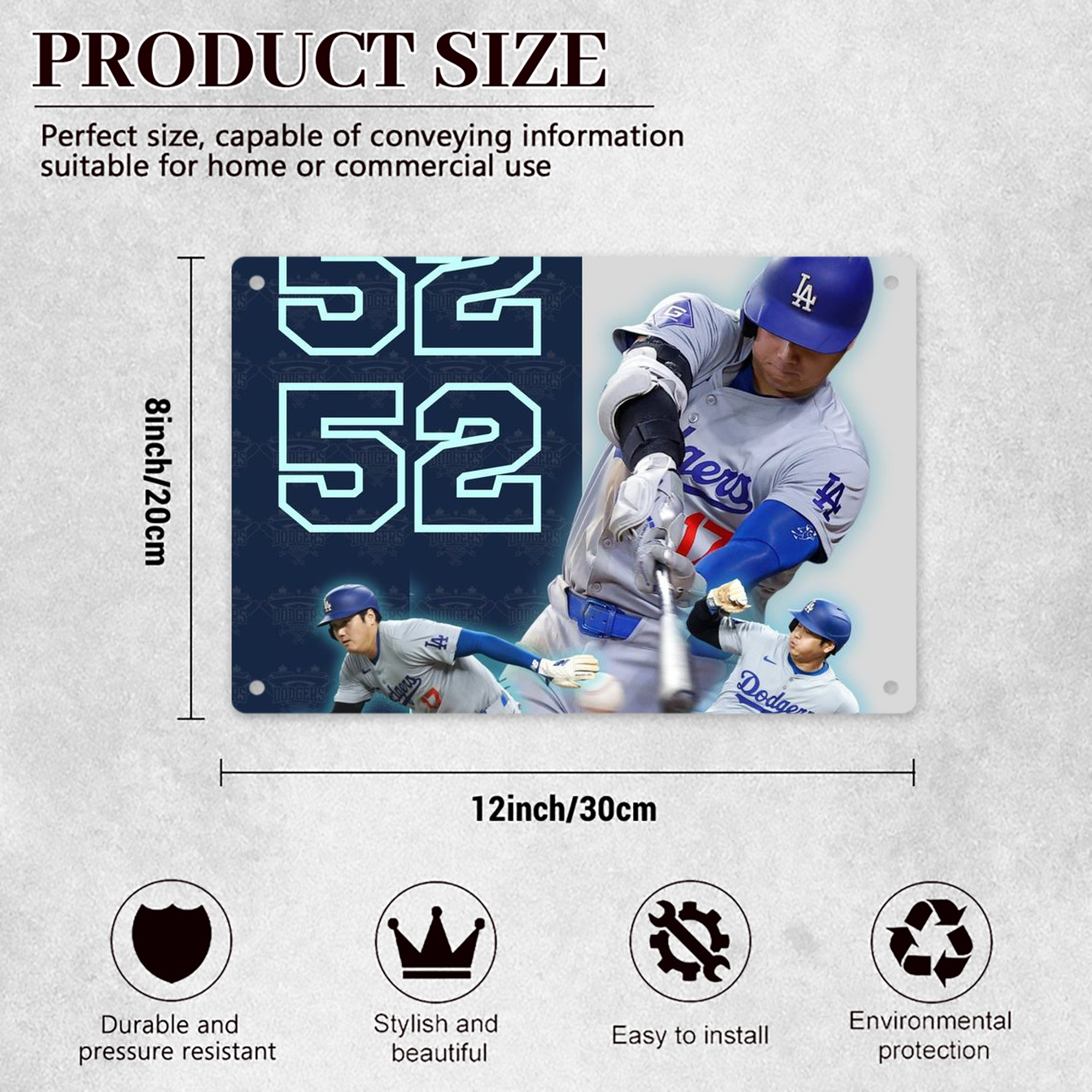  Decorative Aluminum Plaque – Horizontal Design – Durable, Stylish, Easy To Install – Ideal For Home, Office, Bar, And More