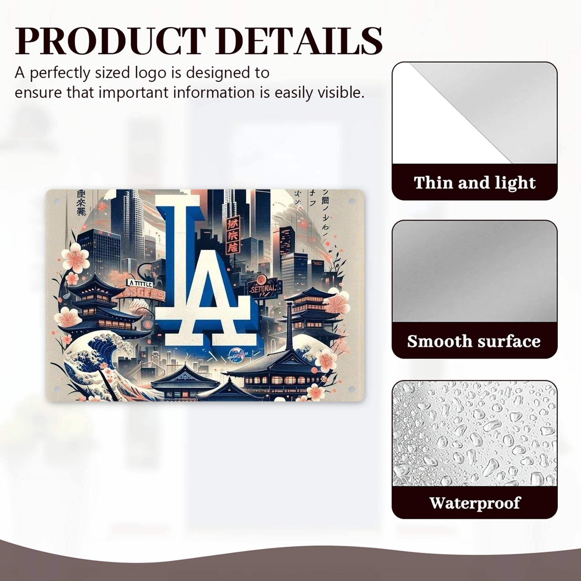  Decorative Aluminum Plaque – Horizontal Design – Durable, Stylish, Easy To Install – Ideal For Home, Office, Bar, And More