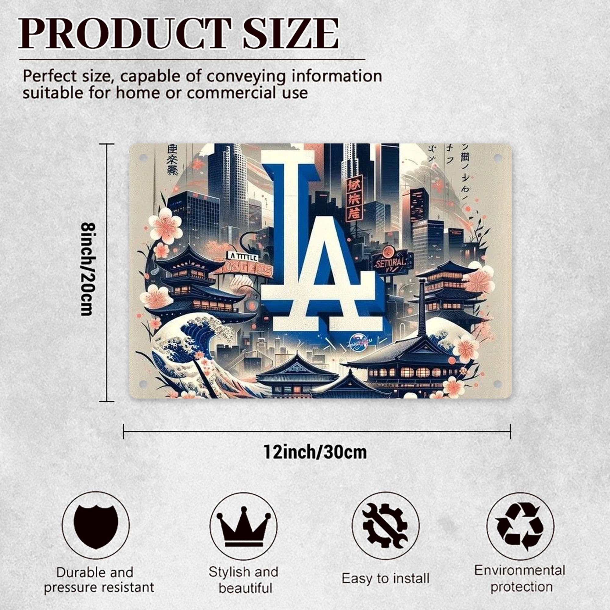  Decorative Aluminum Plaque – Horizontal Design – Durable, Stylish, Easy To Install – Ideal For Home, Office, Bar, And More