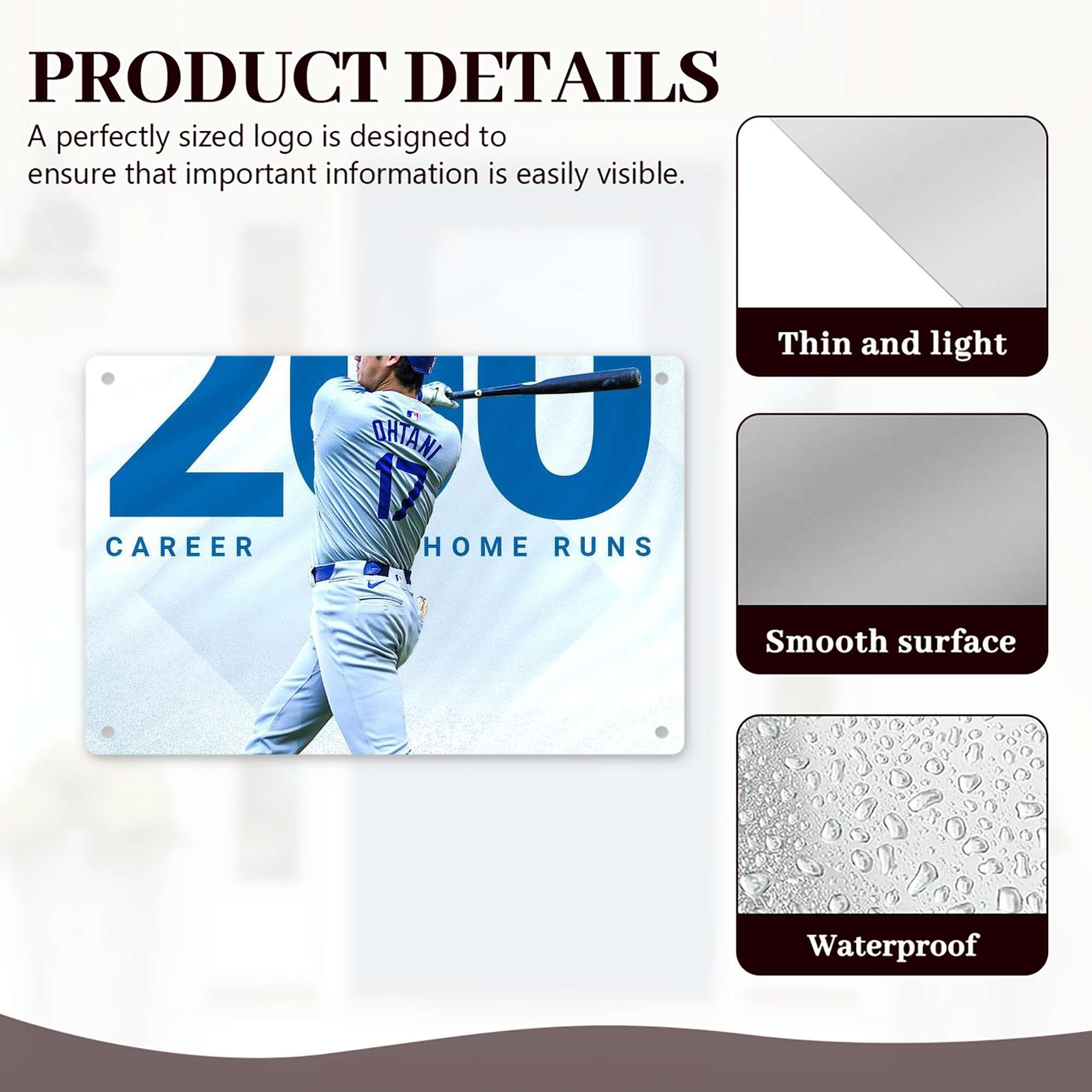  Decorative Aluminum Plaque – Horizontal Design – Durable, Stylish, Easy To Install – Ideal For Home, Office, Bar, And More