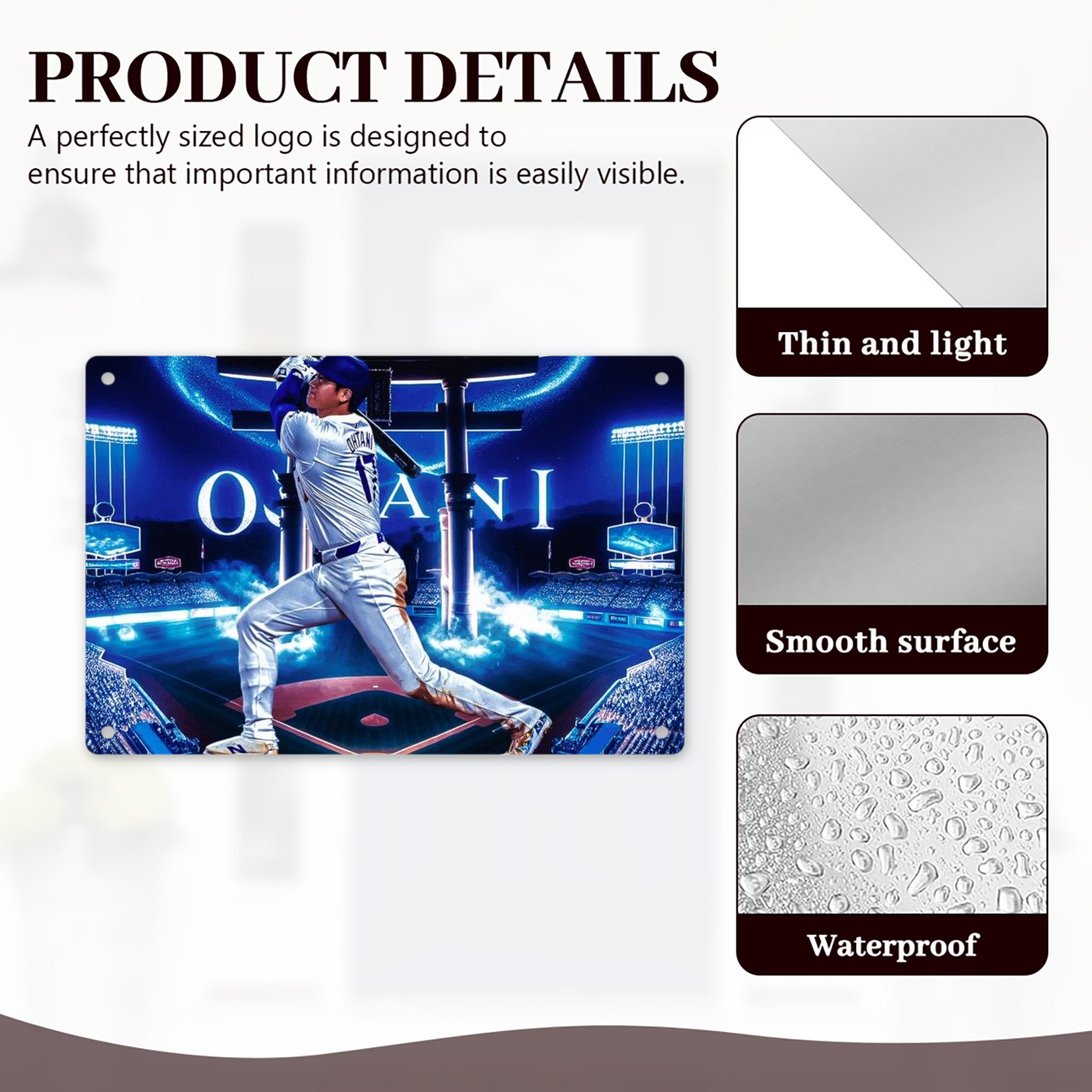  Decorative Aluminum Plaque – Horizontal Design – Durable, Stylish, Easy To Install – Ideal For Home, Office, Bar, And More