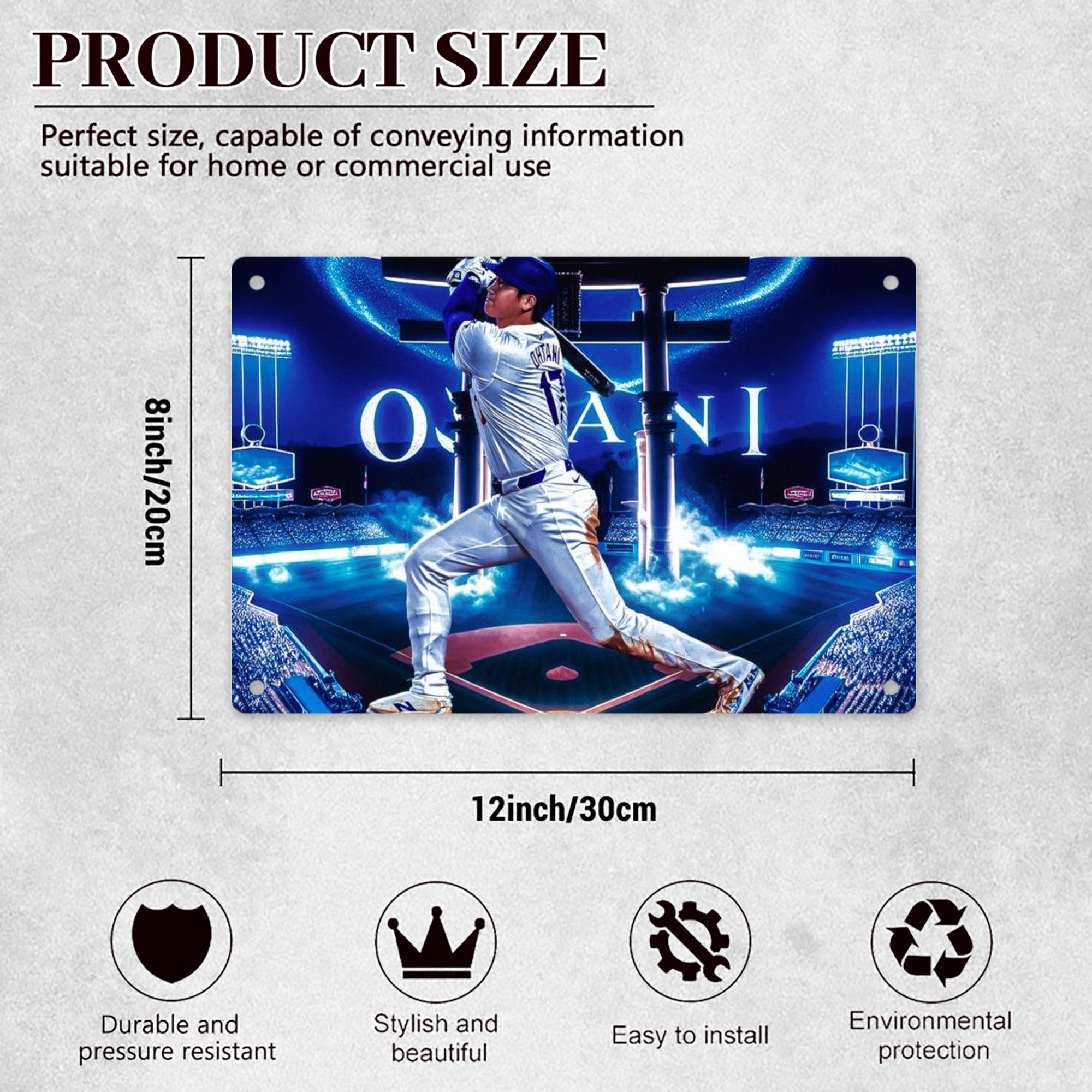  Decorative Aluminum Plaque – Horizontal Design – Durable, Stylish, Easy To Install – Ideal For Home, Office, Bar, And More