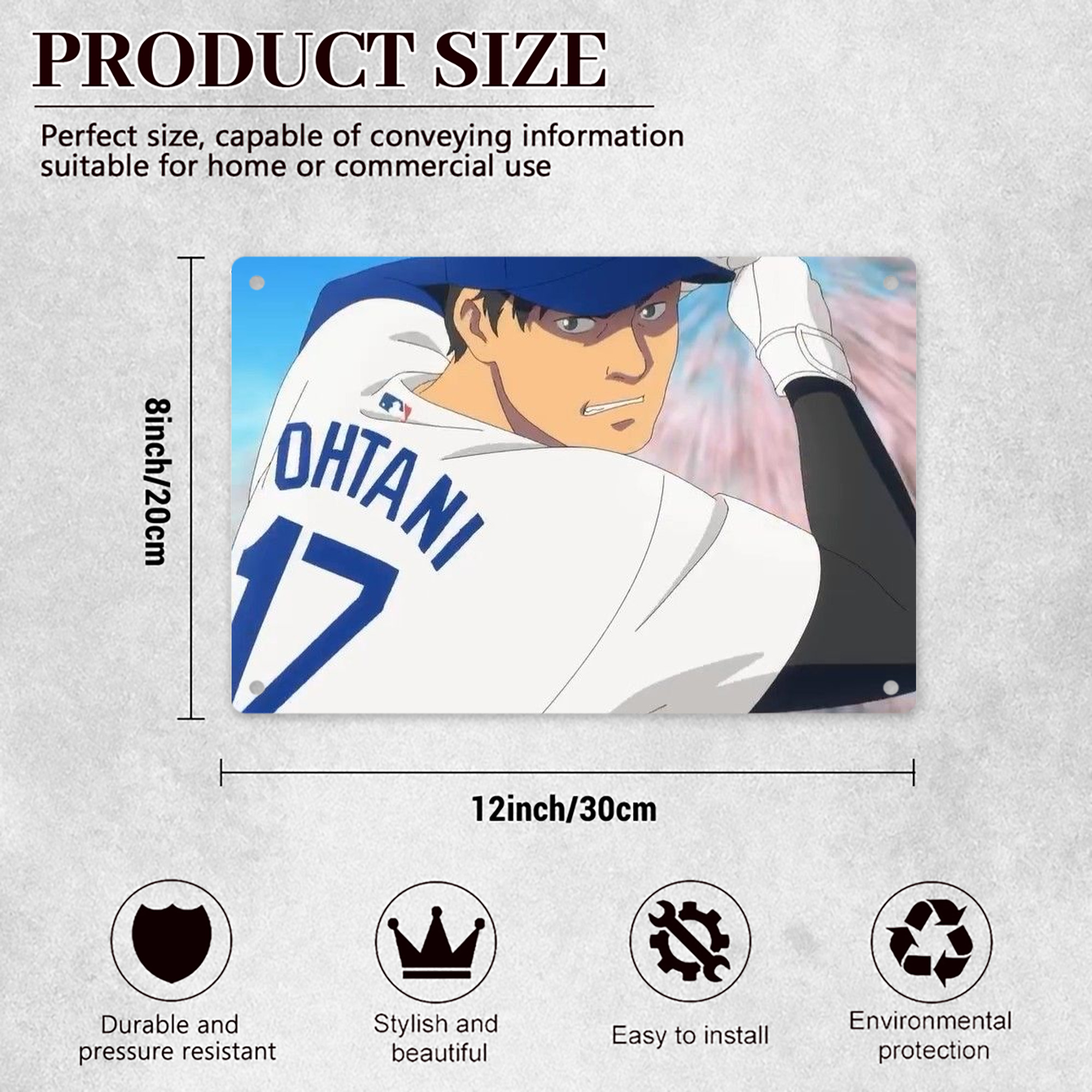  Decorative Aluminum Plaque – Horizontal Design – Durable, Stylish, Easy To Install – Ideal For Home, Office, Bar, And More