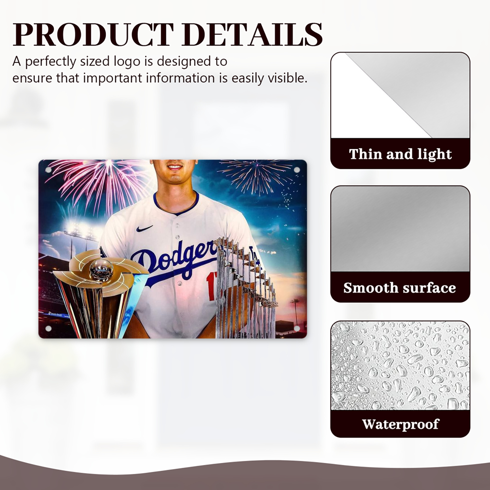  Decorative Aluminum Plaque – Horizontal Design – Durable, Stylish, Easy To Install – Ideal For Home, Office, Bar, And More