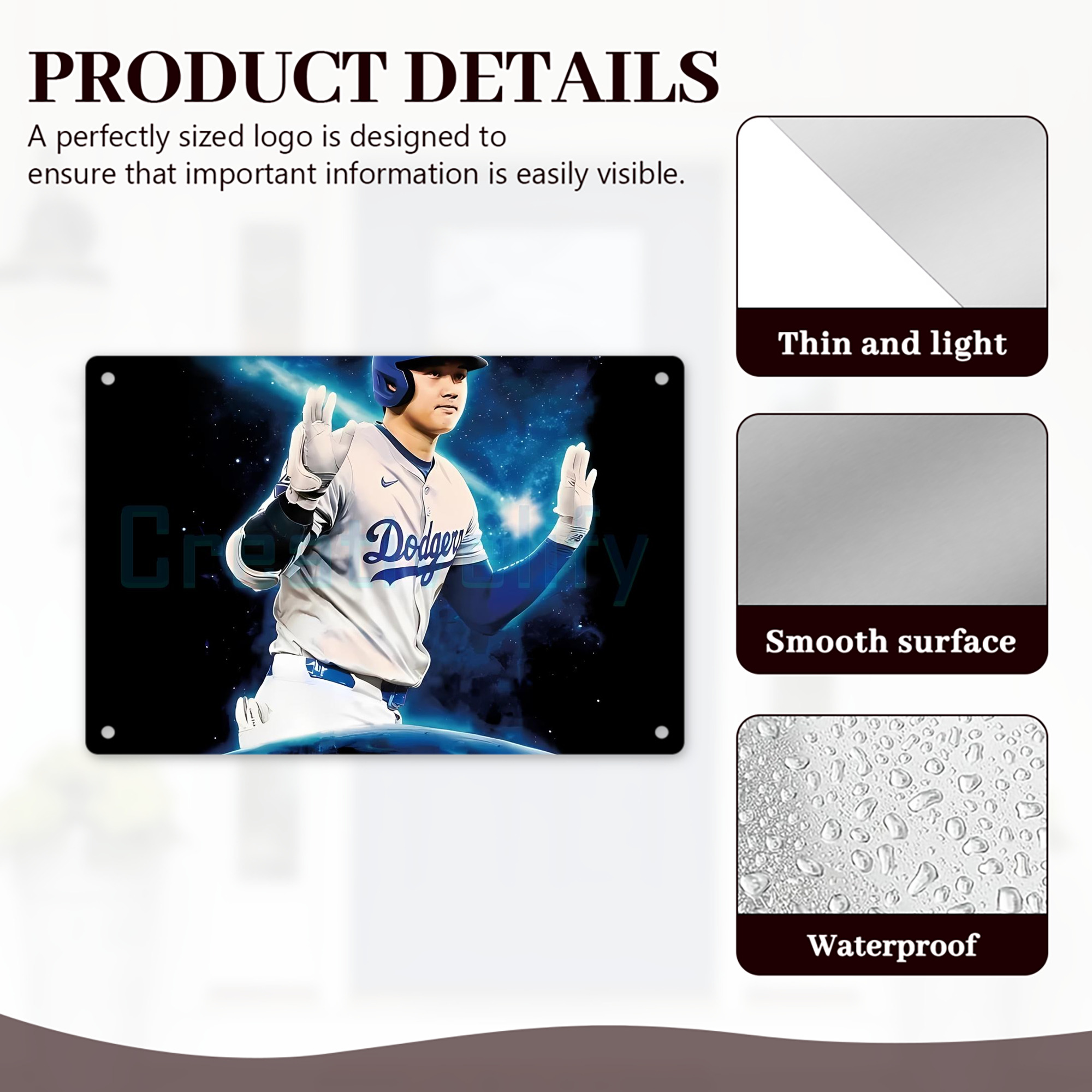  Decorative Aluminum Plaque – Horizontal Design – Durable, Stylish, Easy To Install – Ideal For Home, Office, Bar, And More