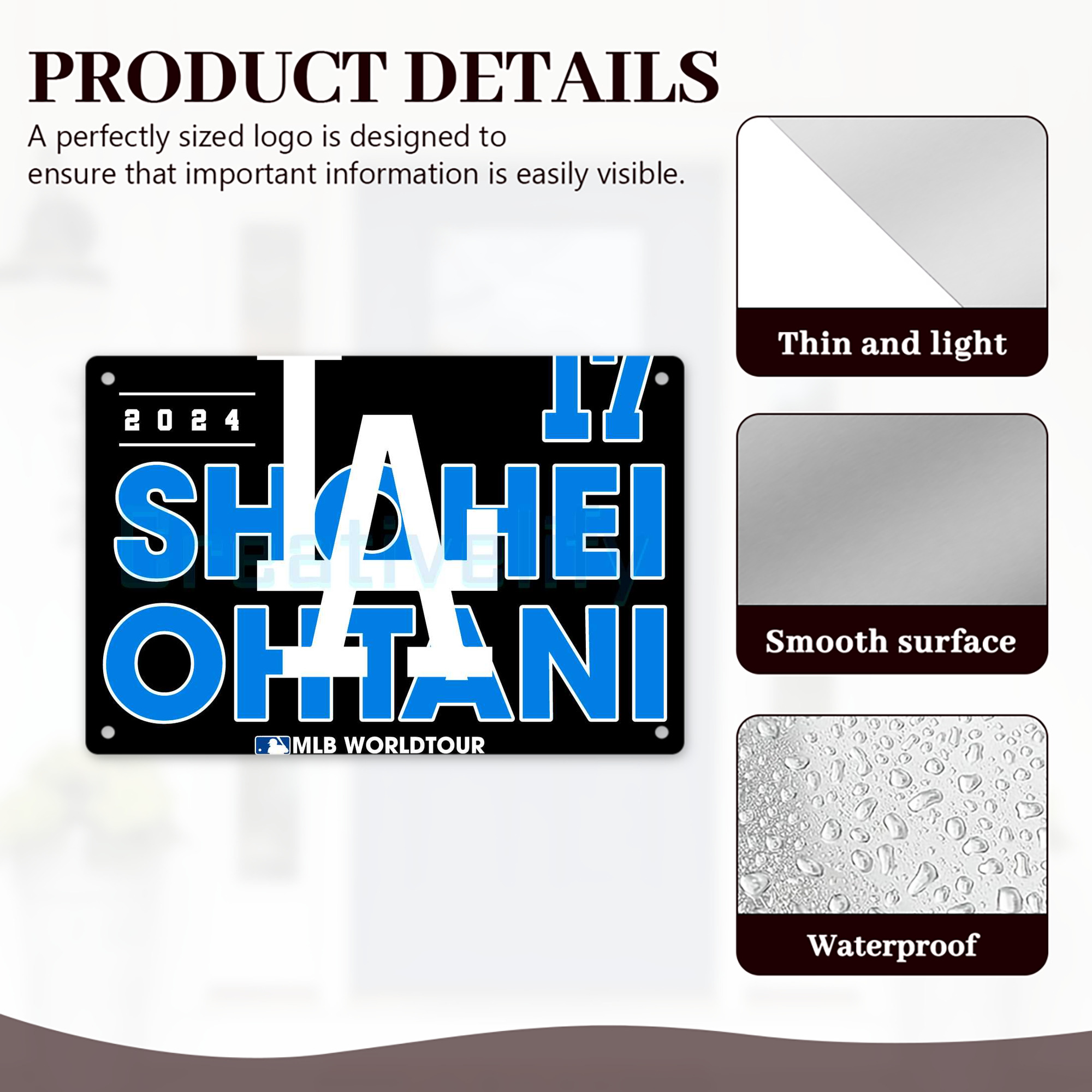  Decorative Aluminum Plaque – Horizontal Design – Durable, Stylish, Easy To Install – Ideal For Home, Office, Bar, And More