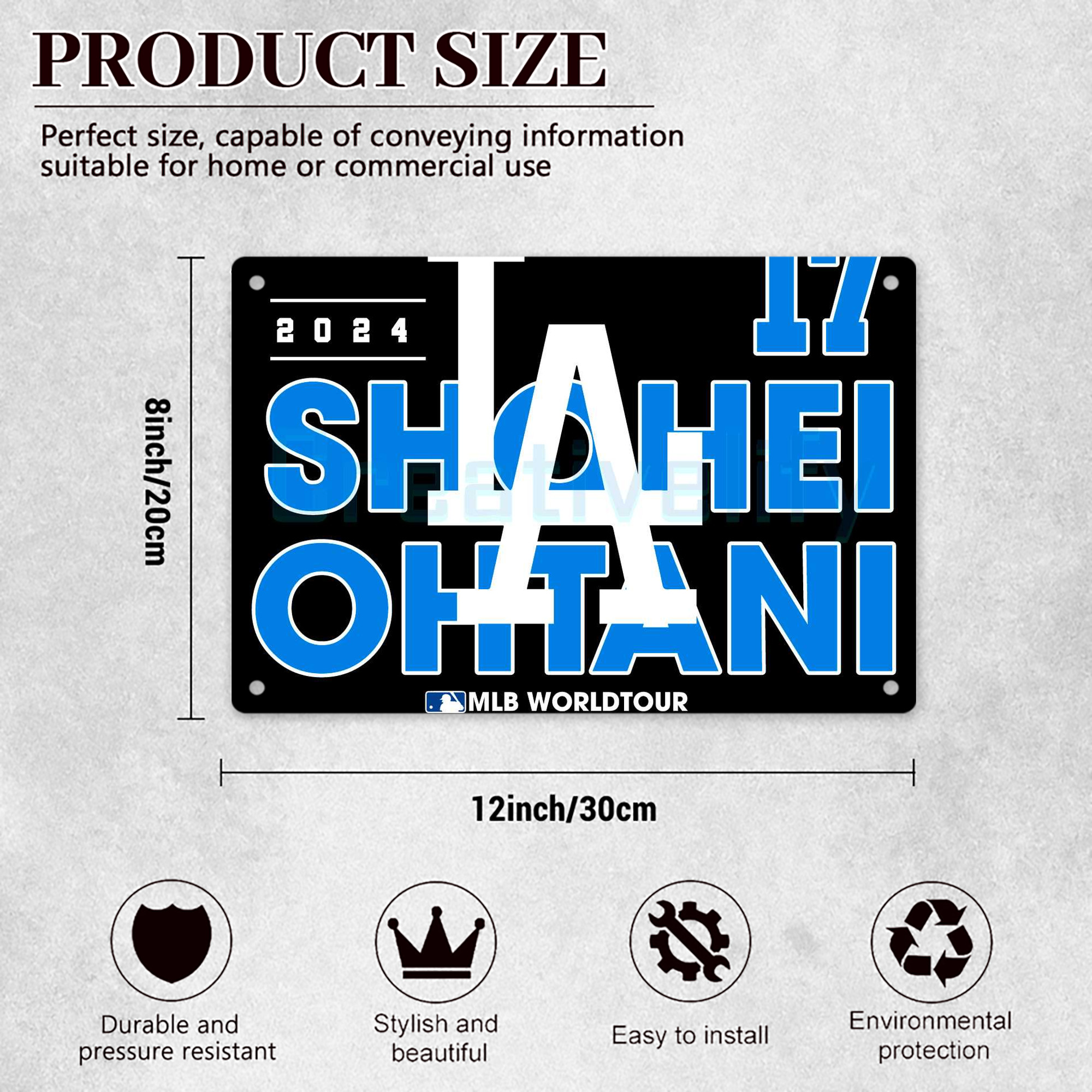  Decorative Aluminum Plaque – Horizontal Design – Durable, Stylish, Easy To Install – Ideal For Home, Office, Bar, And More