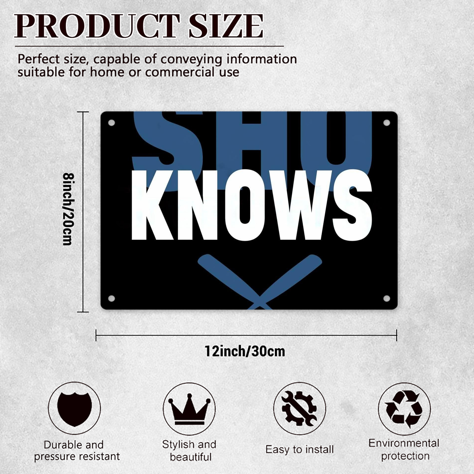  Decorative Aluminum Plaque – Horizontal Design – Durable, Stylish, Easy To Install – Ideal For Home, Office, Bar, And More